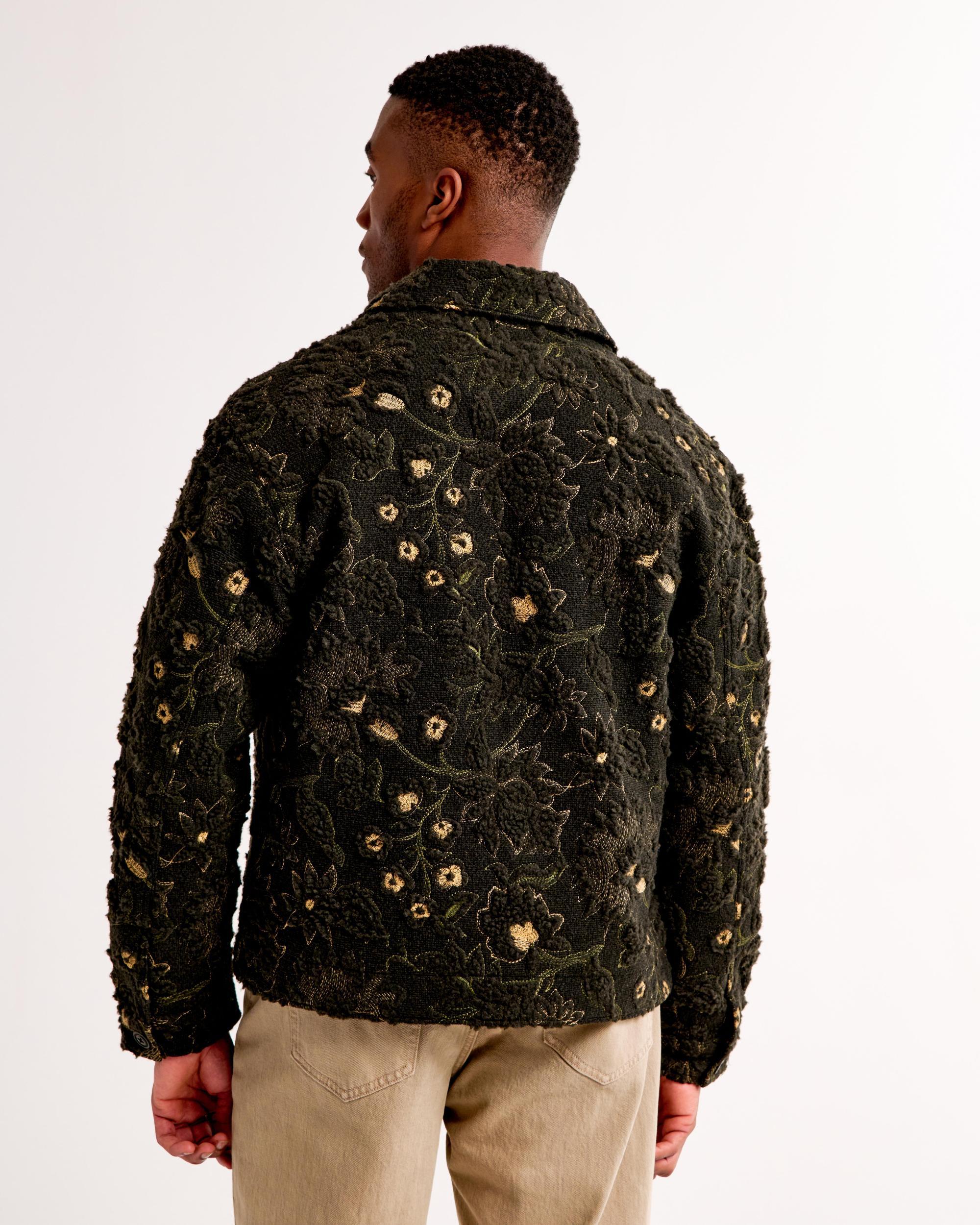 Floral Sherpa Zip Trucker Jacket Product Image