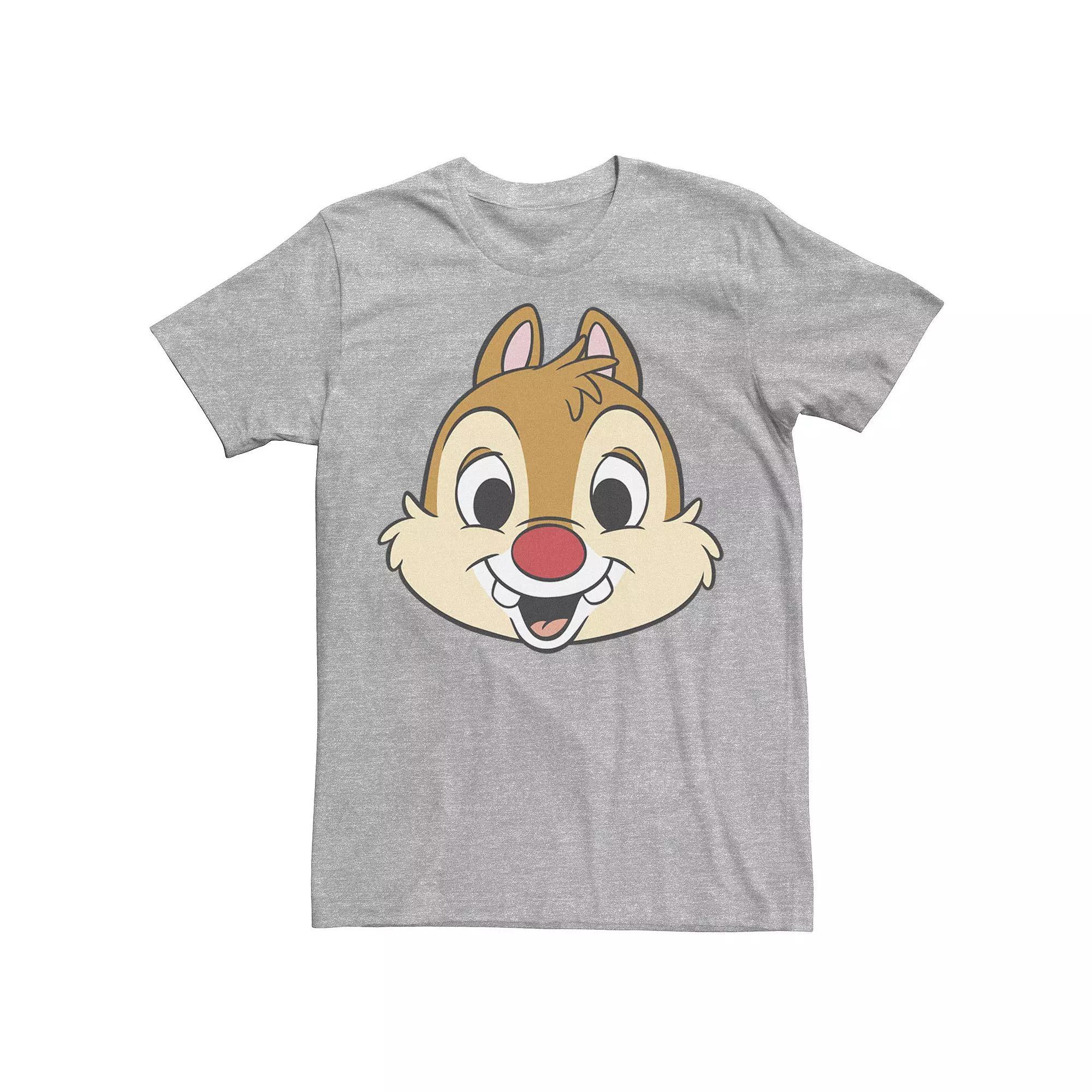 Disney's Chip And Dale Dale Transparent Eyes & Mouth Men's Tee, Size: Small, Athletic Grey Product Image