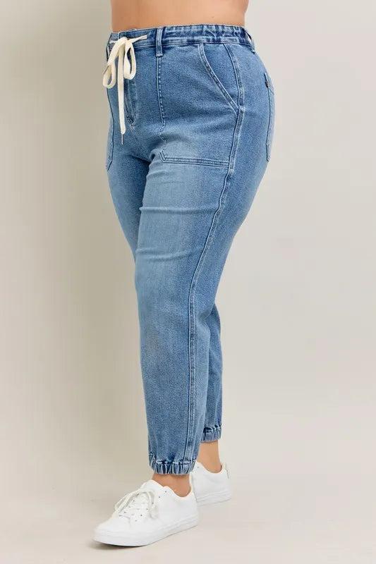88948   Lani Hi-Rise Denim Judy Blue Jogger Jeans Product Image