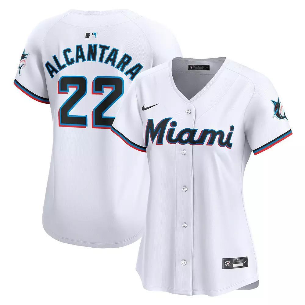 Women's Nike Sandy Alcantara White Miami Marlins Home Limited Player Jersey, Size: Small Product Image