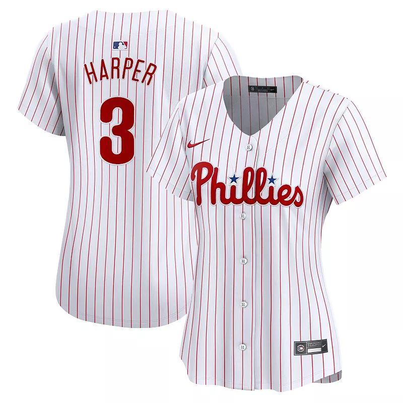 Women's Nike Bryce Harper White Philadelphia Phillies Home Limited Player Jersey, Size: XL Product Image