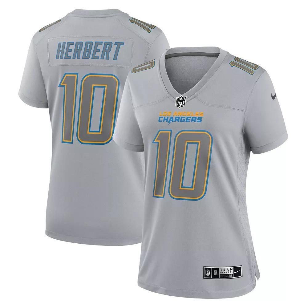 Women's Nike Justin Herbert Gray Los Angeles Chargers Atmosphere Fashion Game Jersey, Size: Medium, Grey Product Image