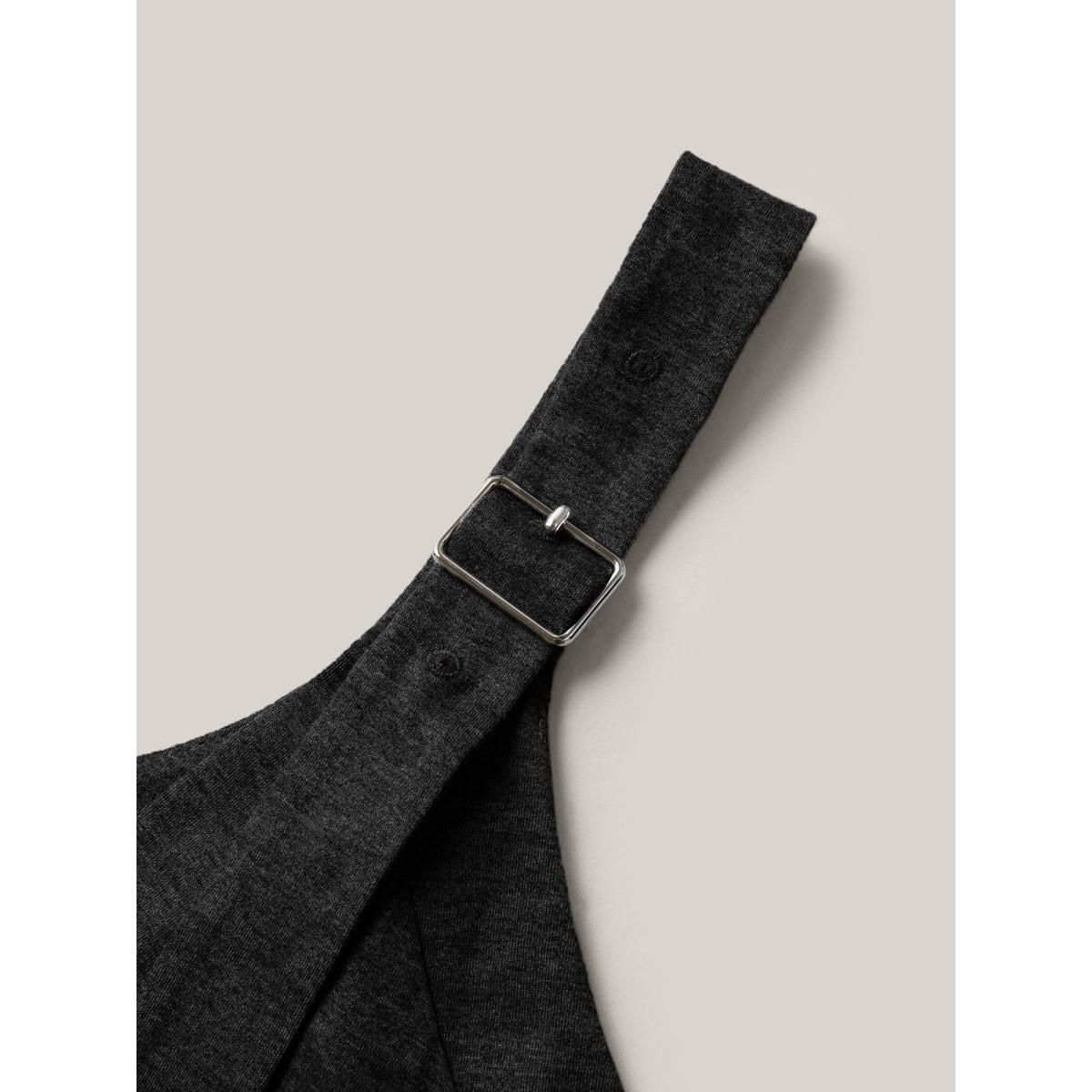 Plus Size Black Supersoft Essentials Solid Pocket Adjustable Straps Jumpsuit Women Casual Sleeveless Non Everyday Loose Jumpsuits BloomChic 30/6X Product Image