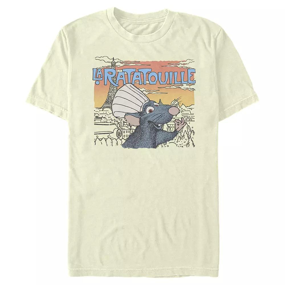 Disney / Pixar's Ratatouille Remy Wearing Chef's Hat Men's Graphic Tee, Size: Medium, Natural Product Image