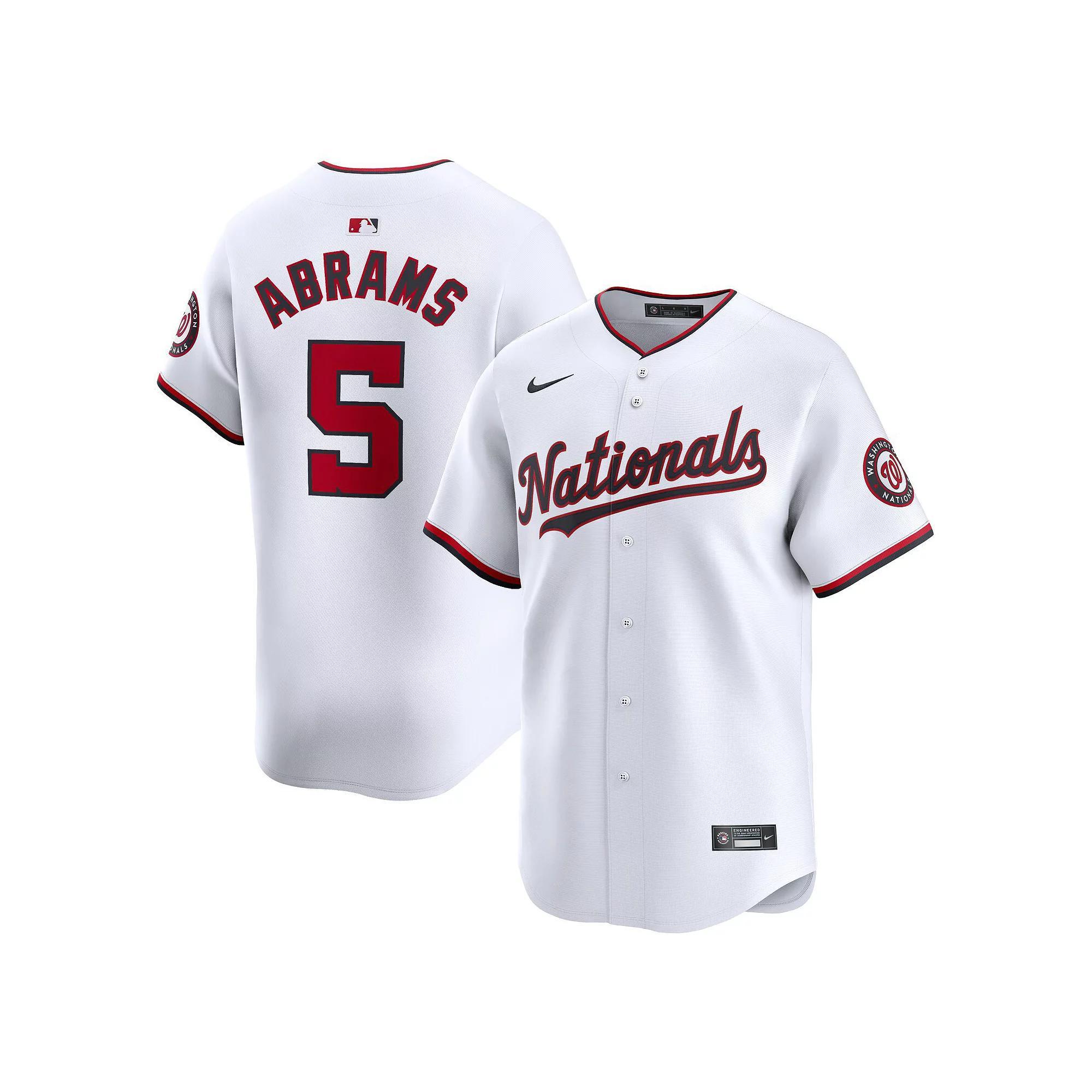 Men's Nike CJ Abrams White Washington Nationals Home Limited Player Jersey, Size: Medium Product Image