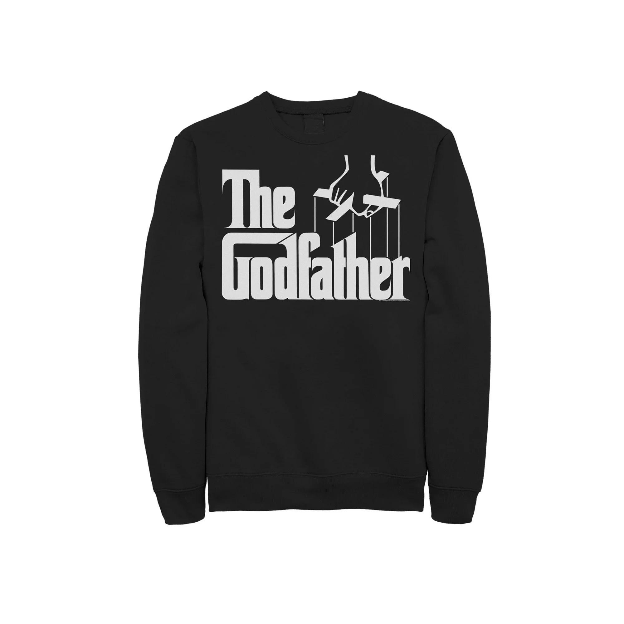Men's The Godfather Original White Title Logo Sweatshirt, Size: XXL, Black Product Image