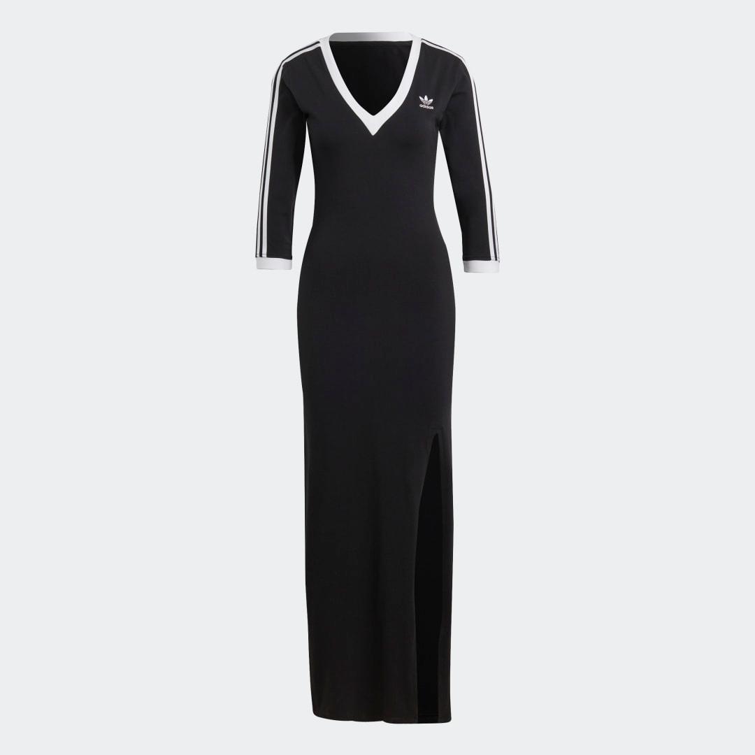 adidas Adicolor Classics 3-Stripes Maxi Dress Black XL Womens Product Image