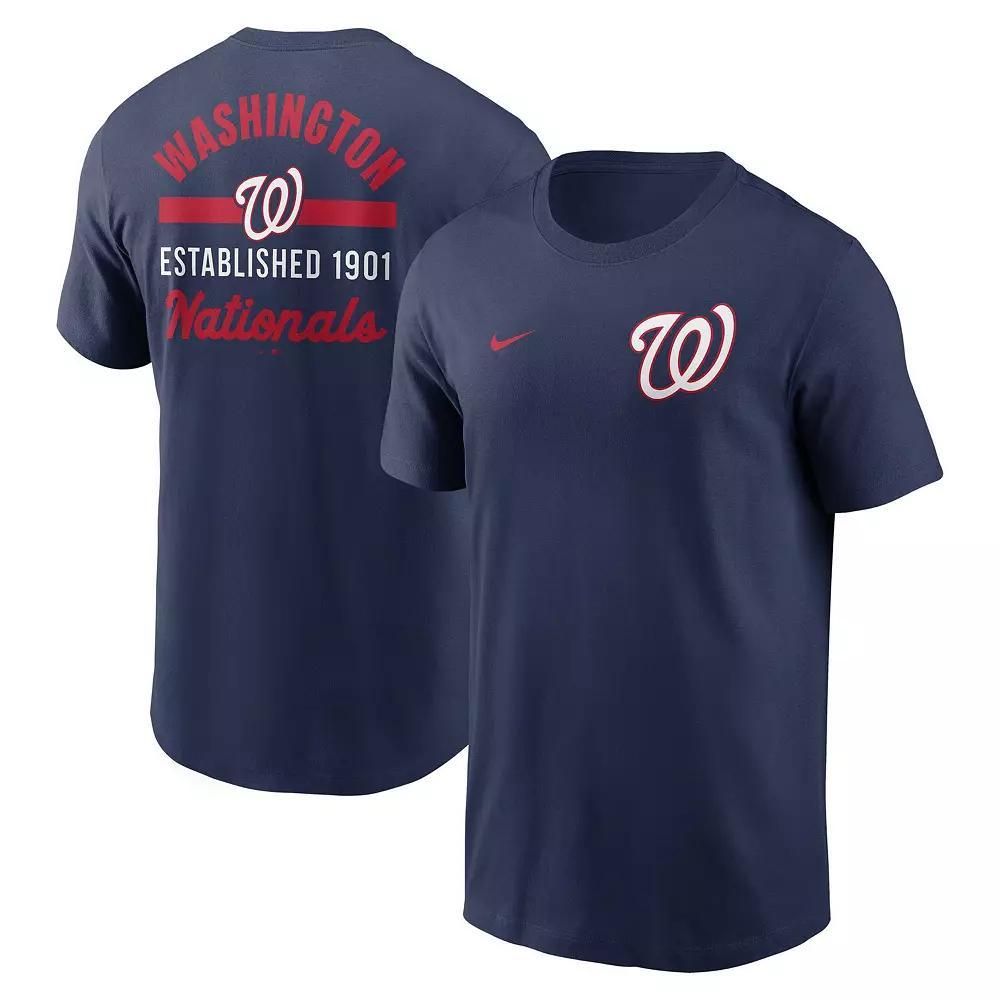 Men's Nike Navy Washington Nationals 2-Hit T-Shirt, Size: 2XL, Blue Product Image