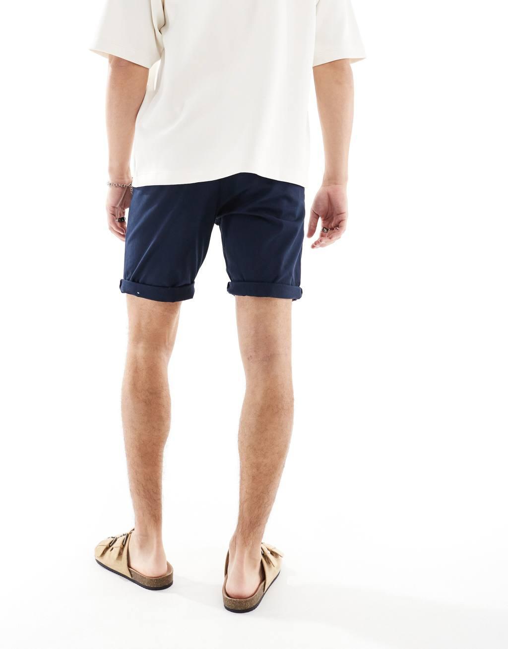 Jack & Jones chino shorts in navy Product Image