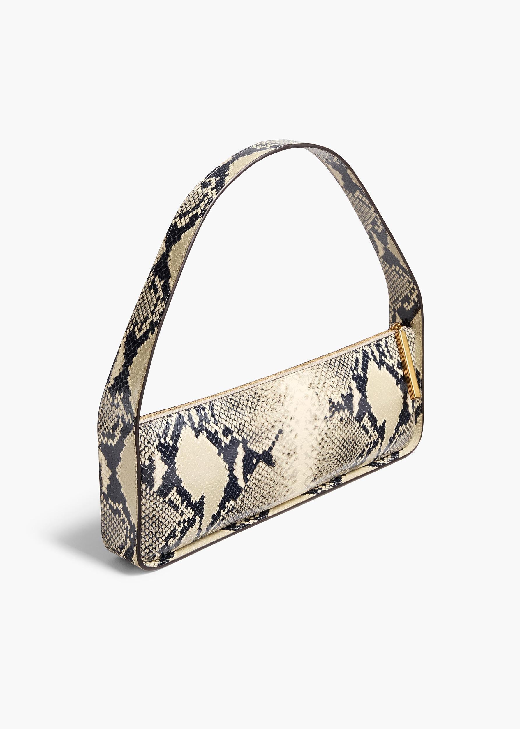 Lori Baguette Bag in Natural Python-Embossed Leather Product Image