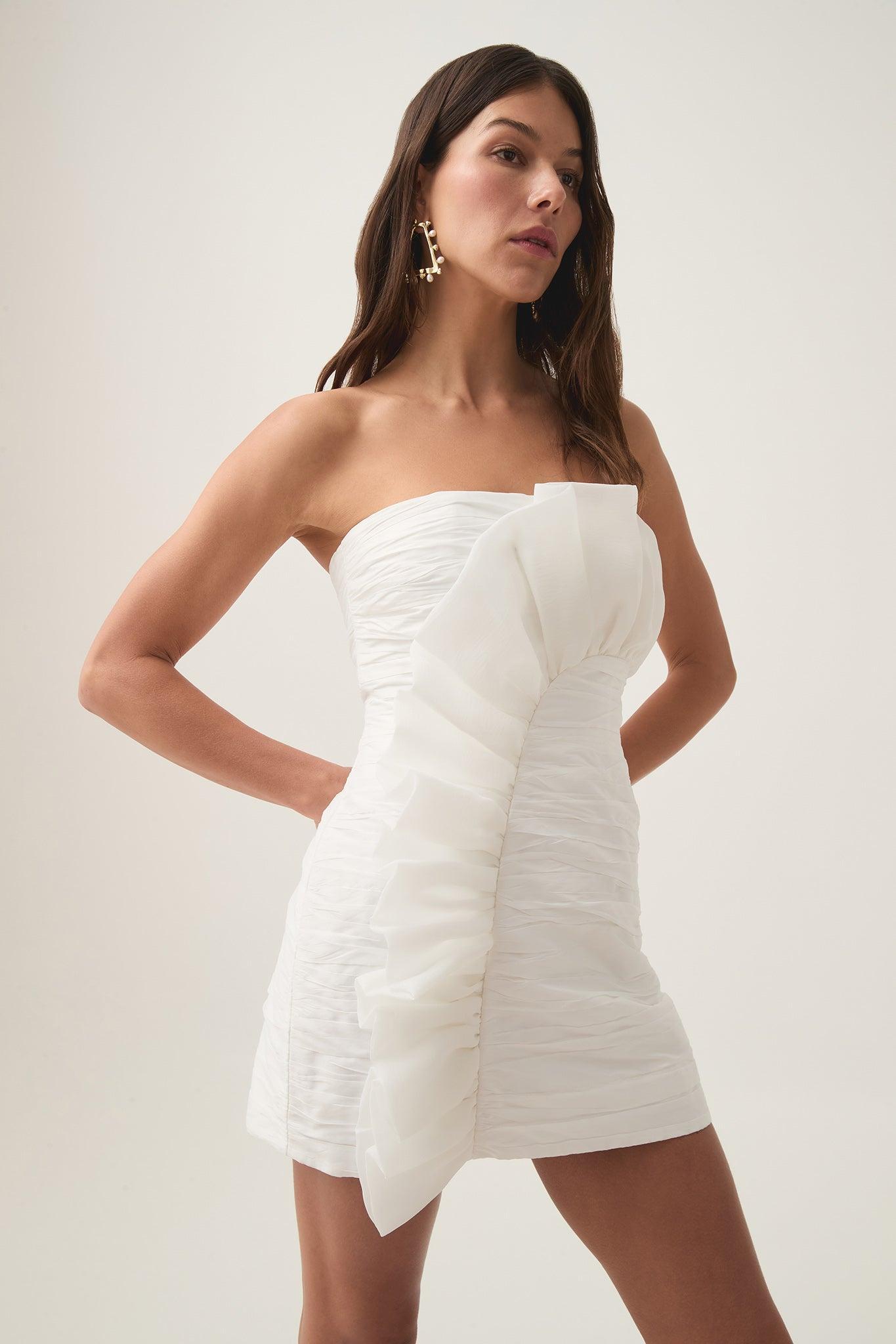 Telma Ruffle Mini Micro Dress Product Image