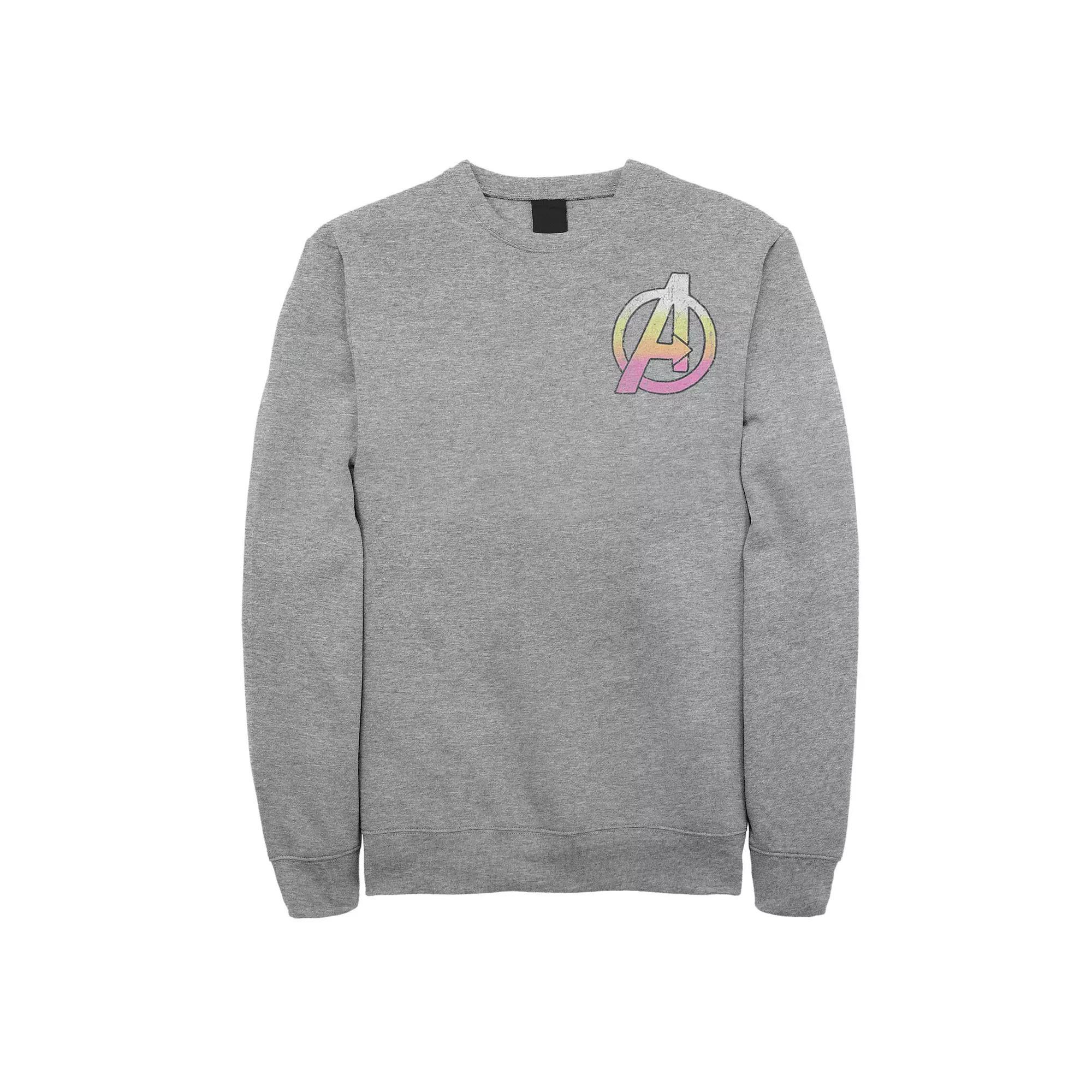 Disneys Frozen Olaf Mens Chillin Red Block Text Sweatshirt Athletic Grey Product Image