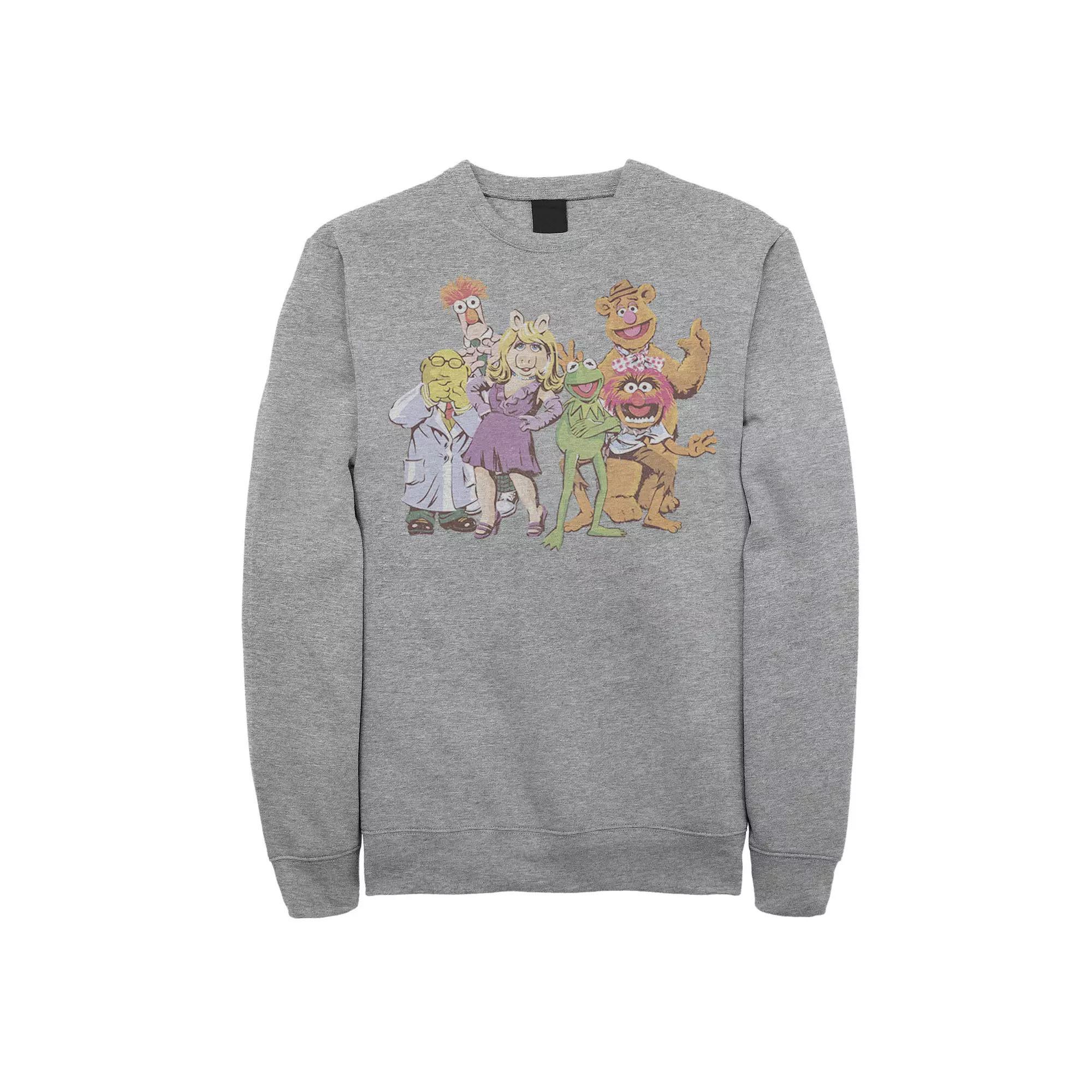 Disney's Muppets Men's Illustrated Fleece Sweatshirt, Size: Small, Athletic Grey Product Image