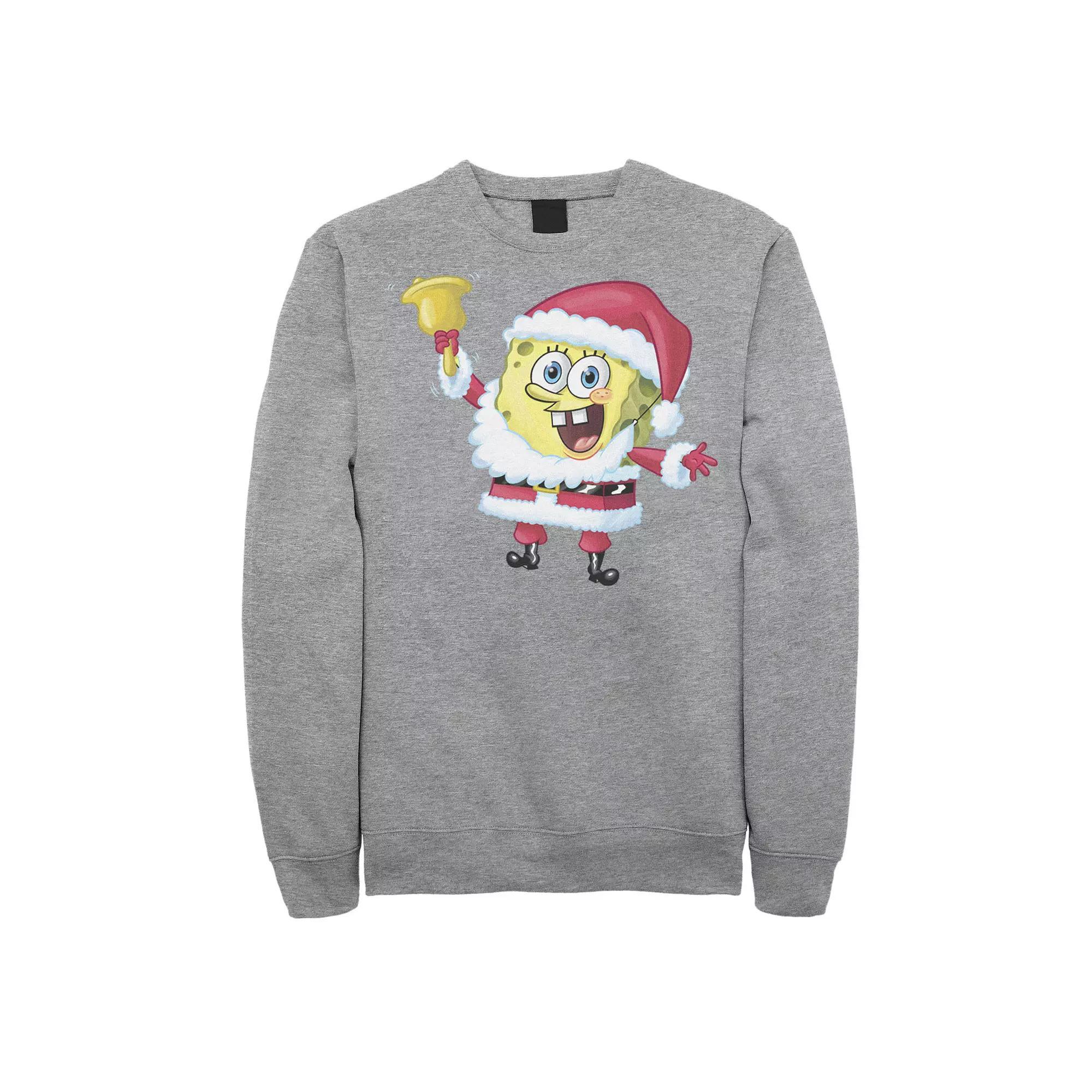 Mens Nickelodeon SpongeBob SquarePants Santa Claus Sweatshirt Product Image