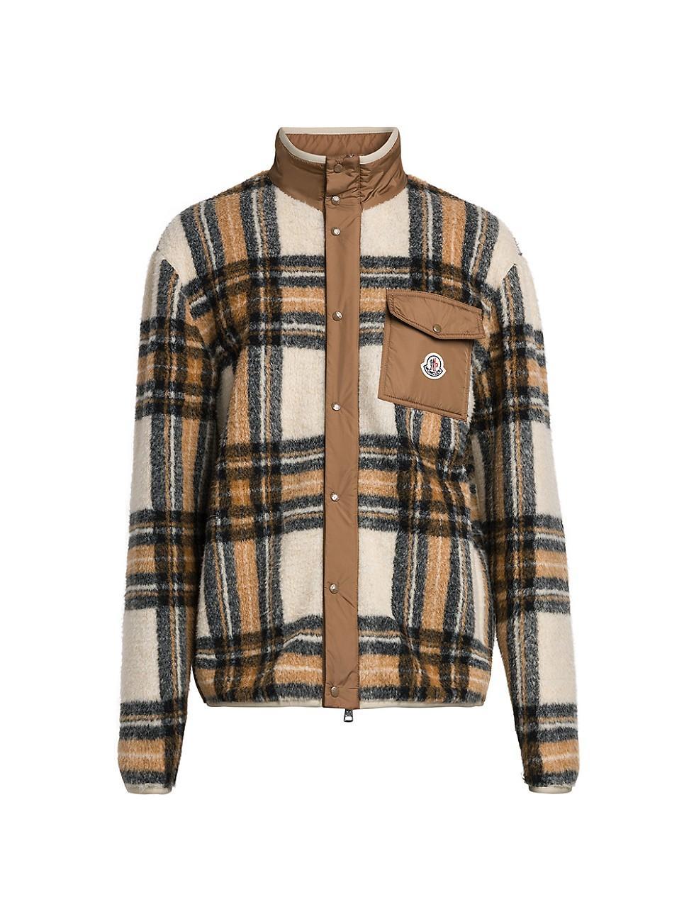 Mens Plaid Fleece Jacket Product Image