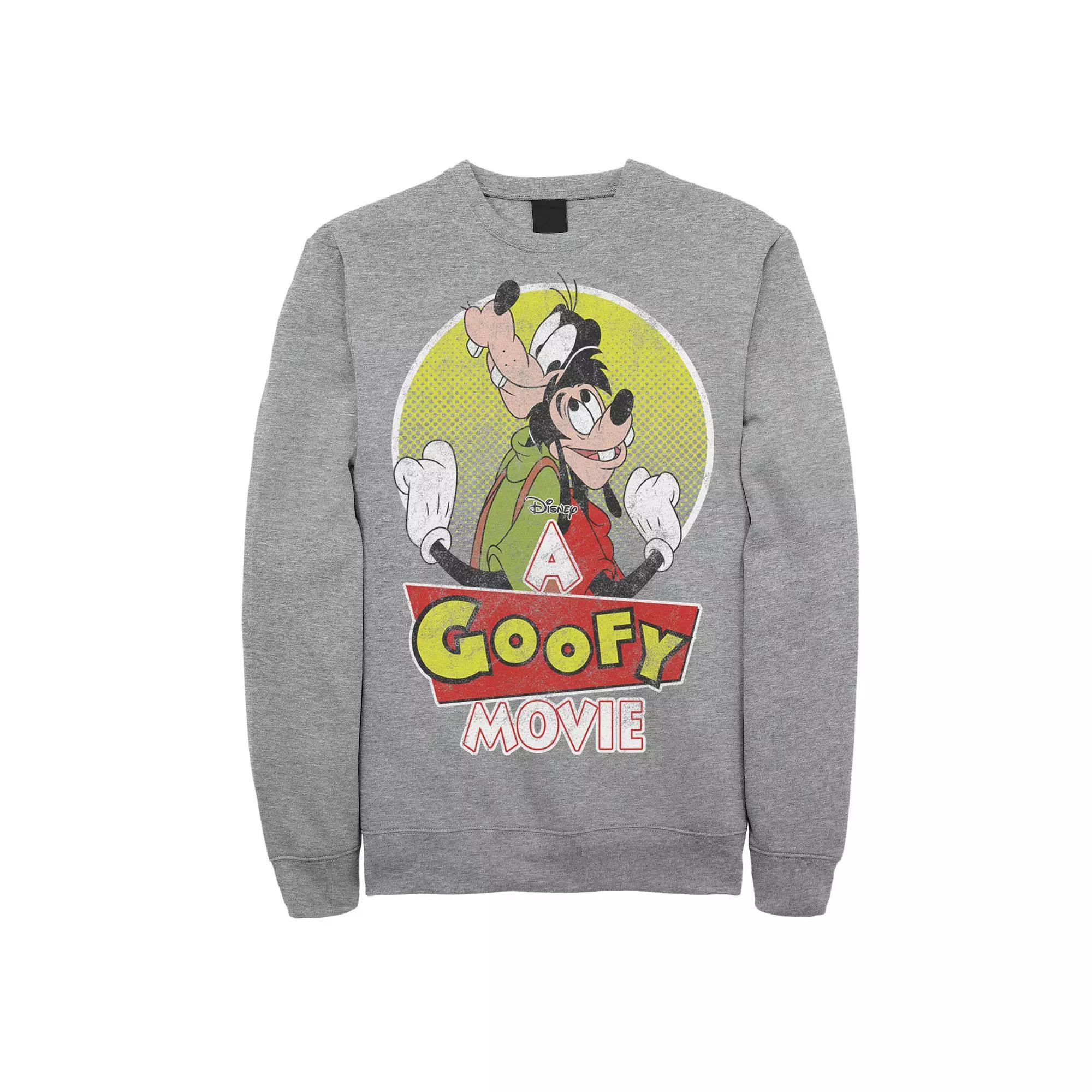 Disney's A Goofy Movie Men's Max And Goofy Portrait Sweatshirt, Size: XXL, Athletic Grey Product Image
