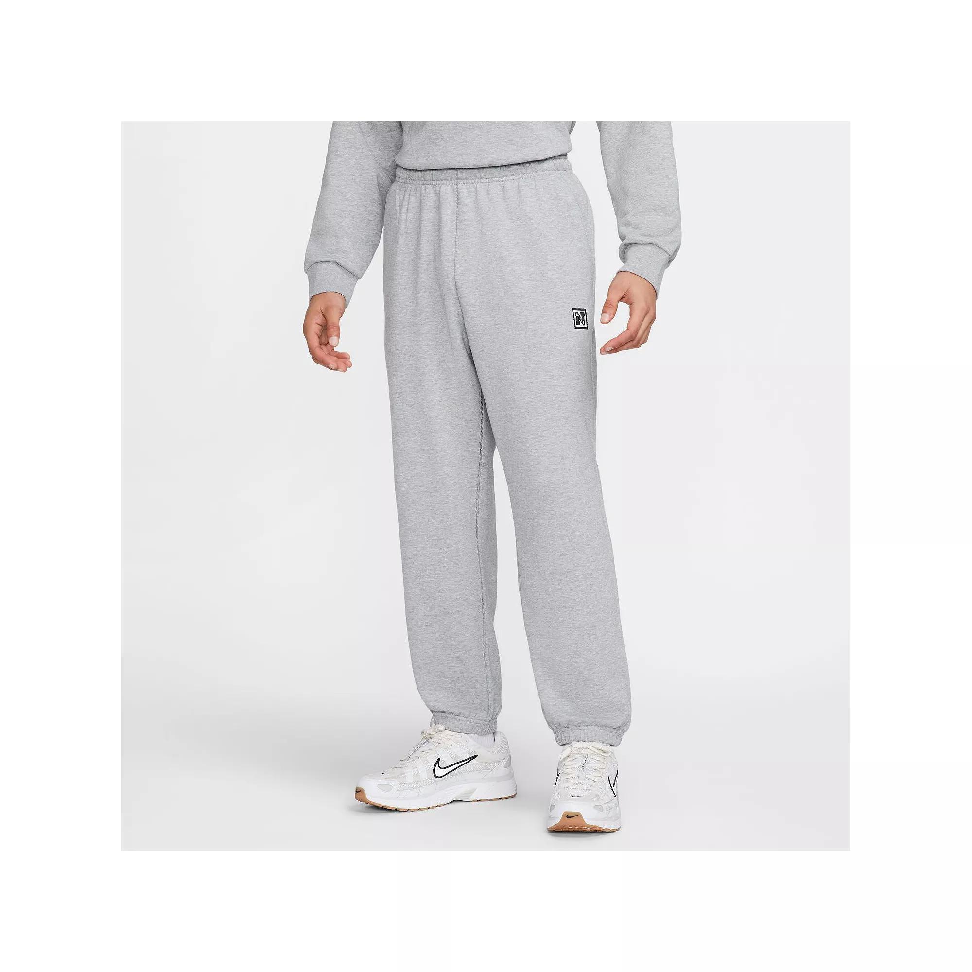 Men's Nike Gym Heritage Dri-FIT Fleece Fitness Pants, Size: Small, Grey Grey Product Image