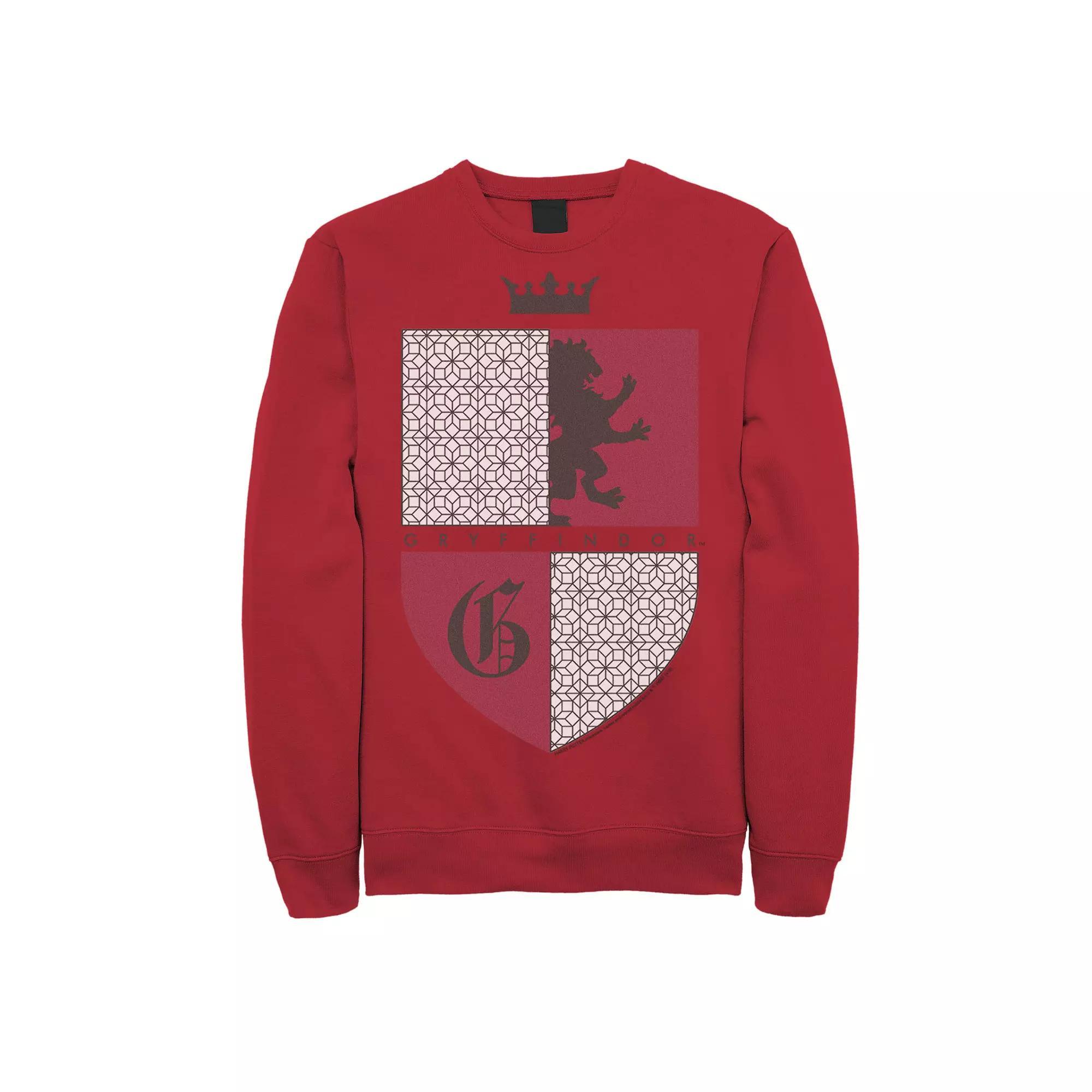 Men's Harry Potter Deathly Hallows 2 Gryffindor Shield Sweatshirt, Size: Medium, Red Product Image