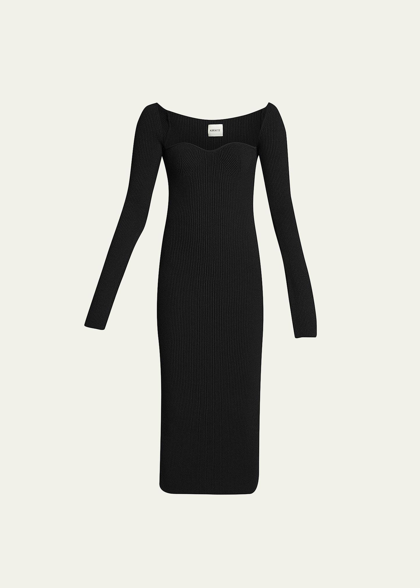 Beth Long-Sleeve Bustier Dress Product Image