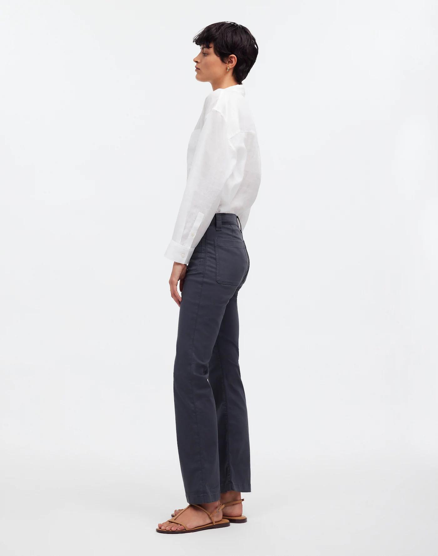 Tall Kick Out Crop Pants in Garment-Dyed Sateen Product Image