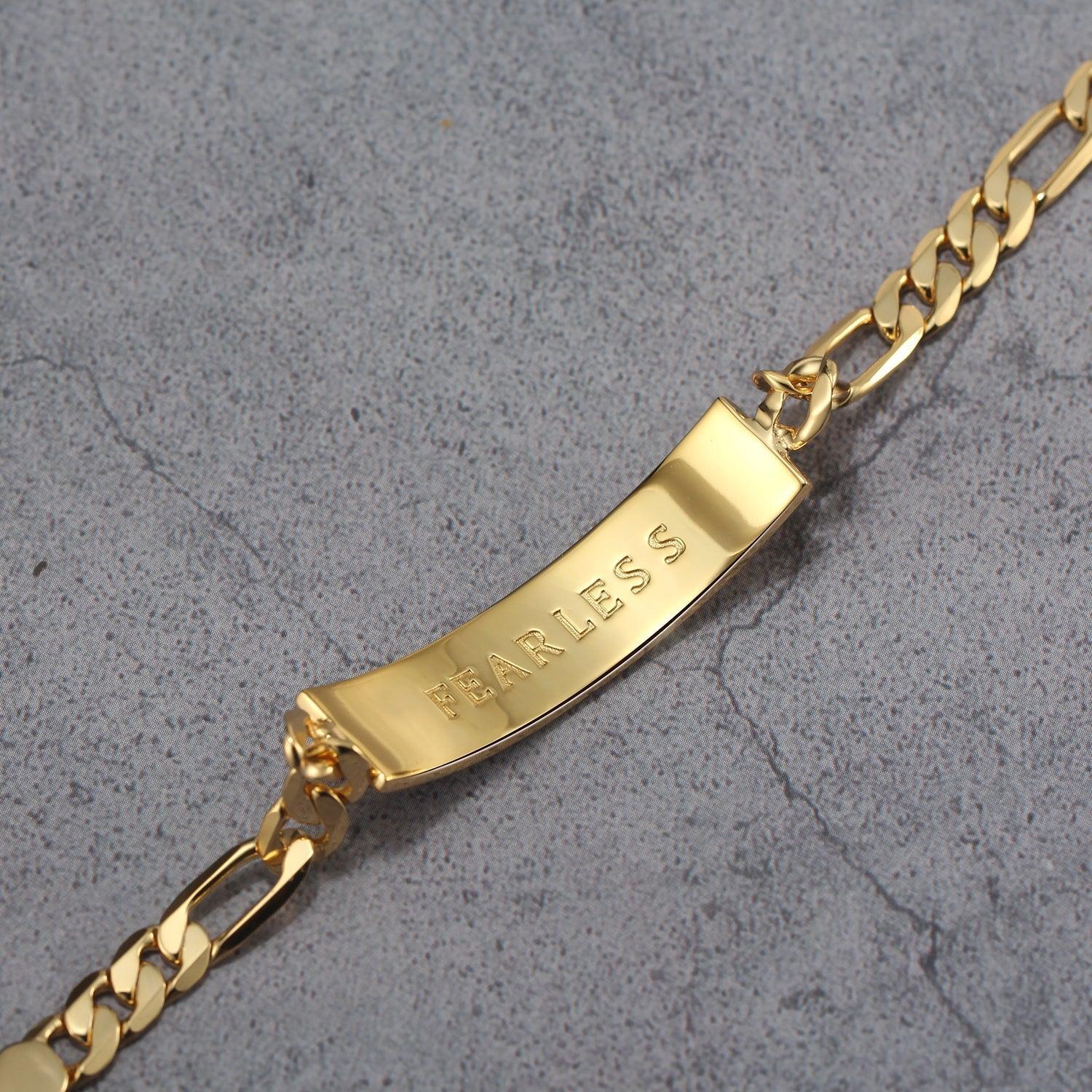 Touchstone Fearless ID Link Bracelet in Gold Product Image