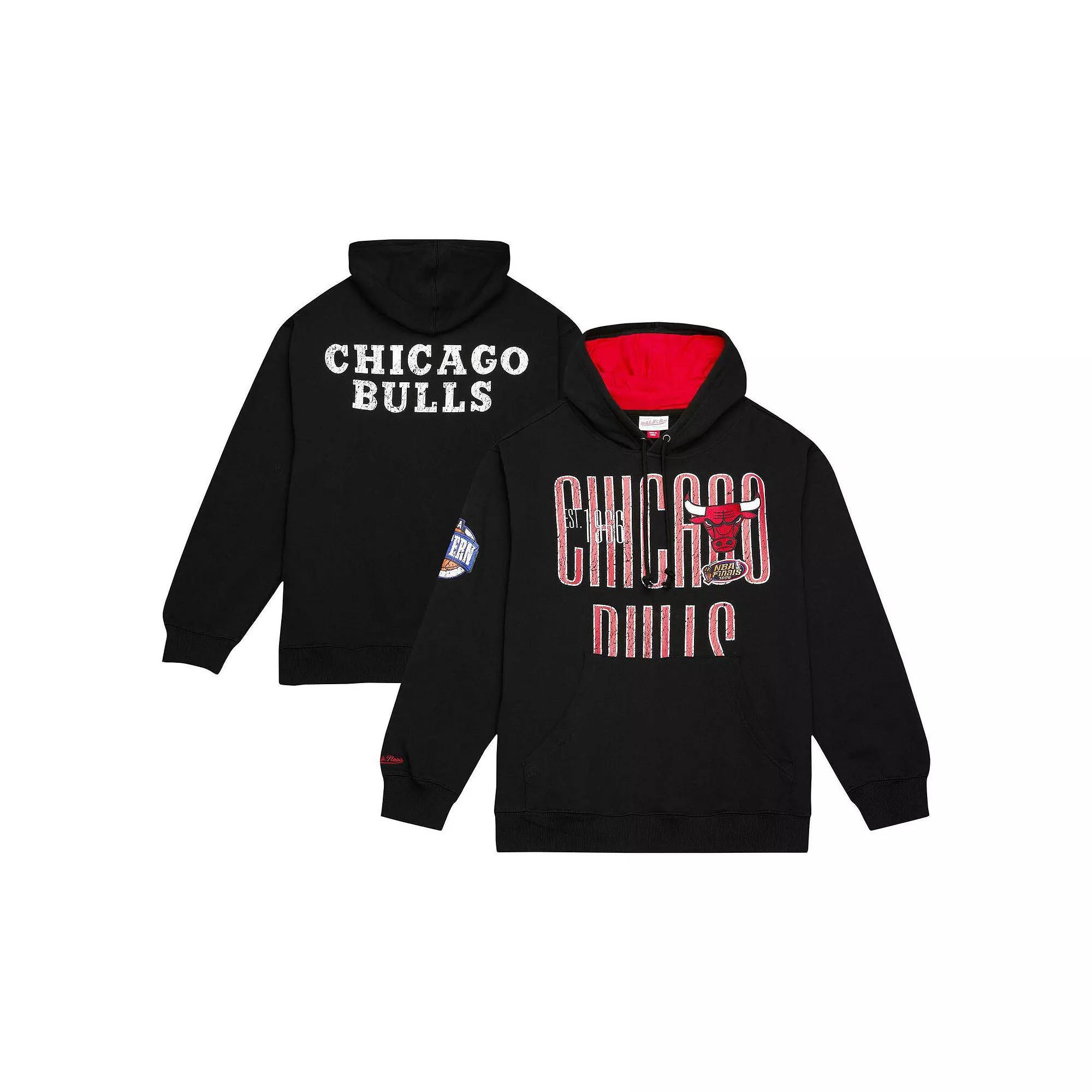 Men's Mitchell & Ness Black Chicago Bulls Hardwood Classics OG 2.0 Pullover Hoodie, Size: Medium Product Image