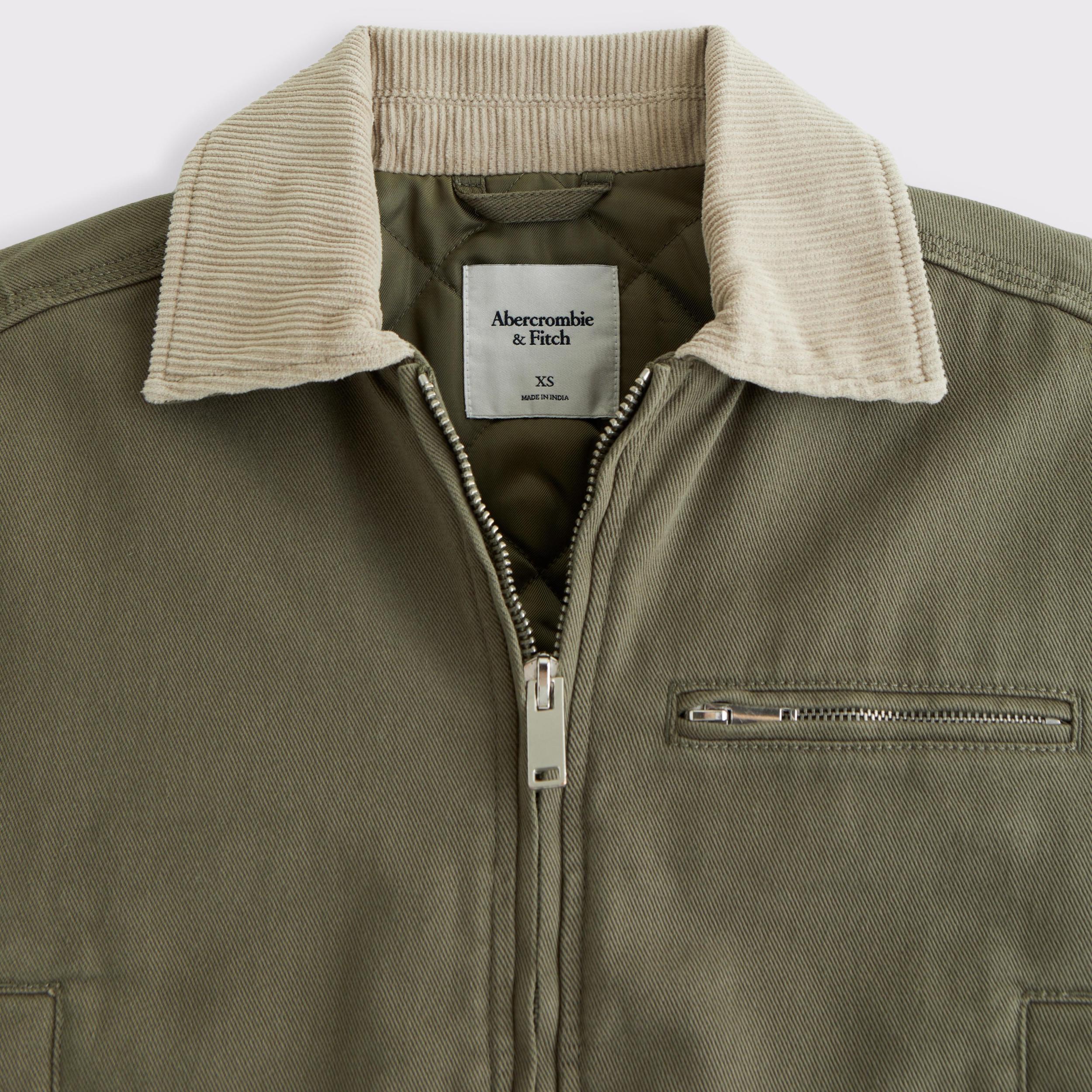 Cropped Twill Workwear Jacket Product Image