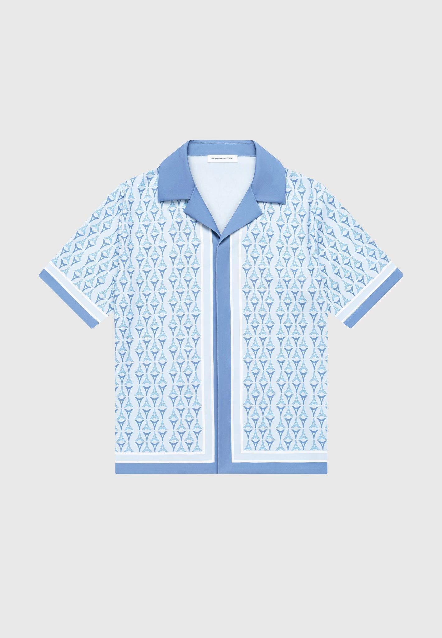 Eiffel Monogram Resort Shirt - Blue Male Product Image