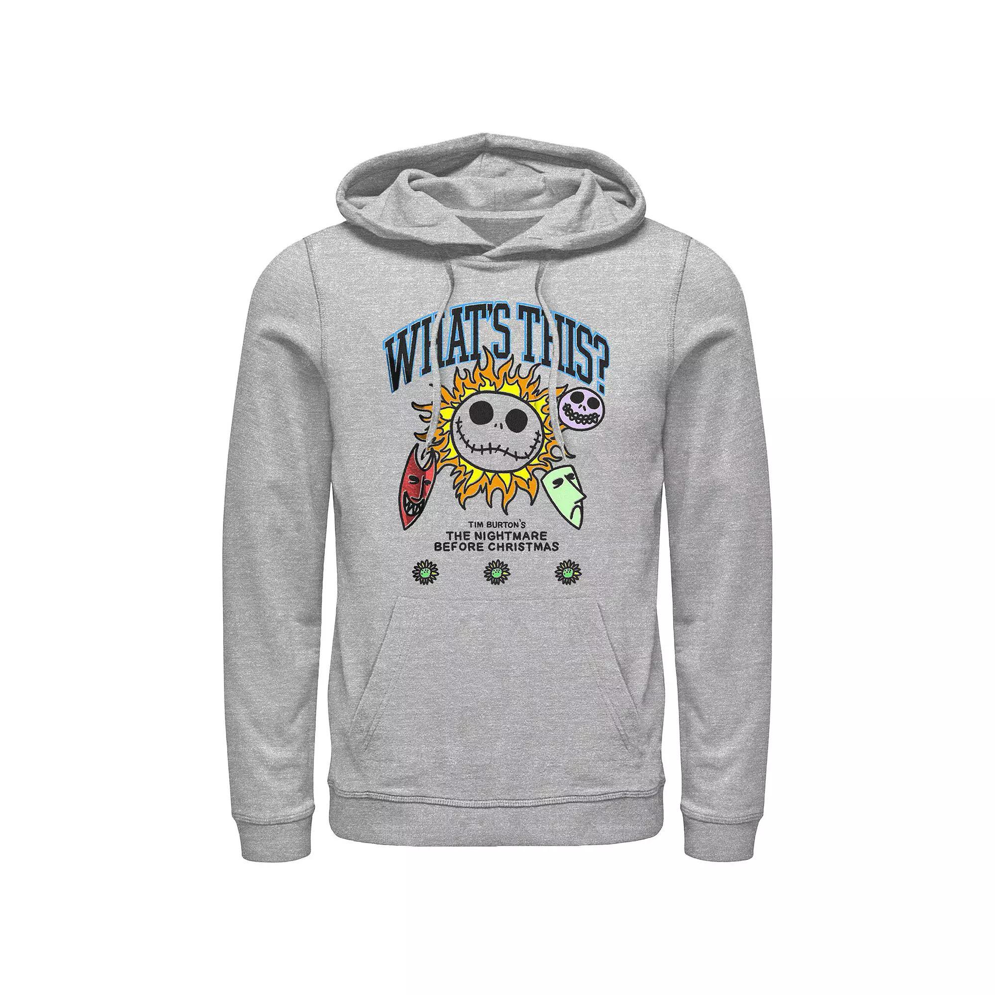 Disneys The Nightmare Before Christmas Whats This? Mens Graphic Hoodie Athletic Grey Product Image