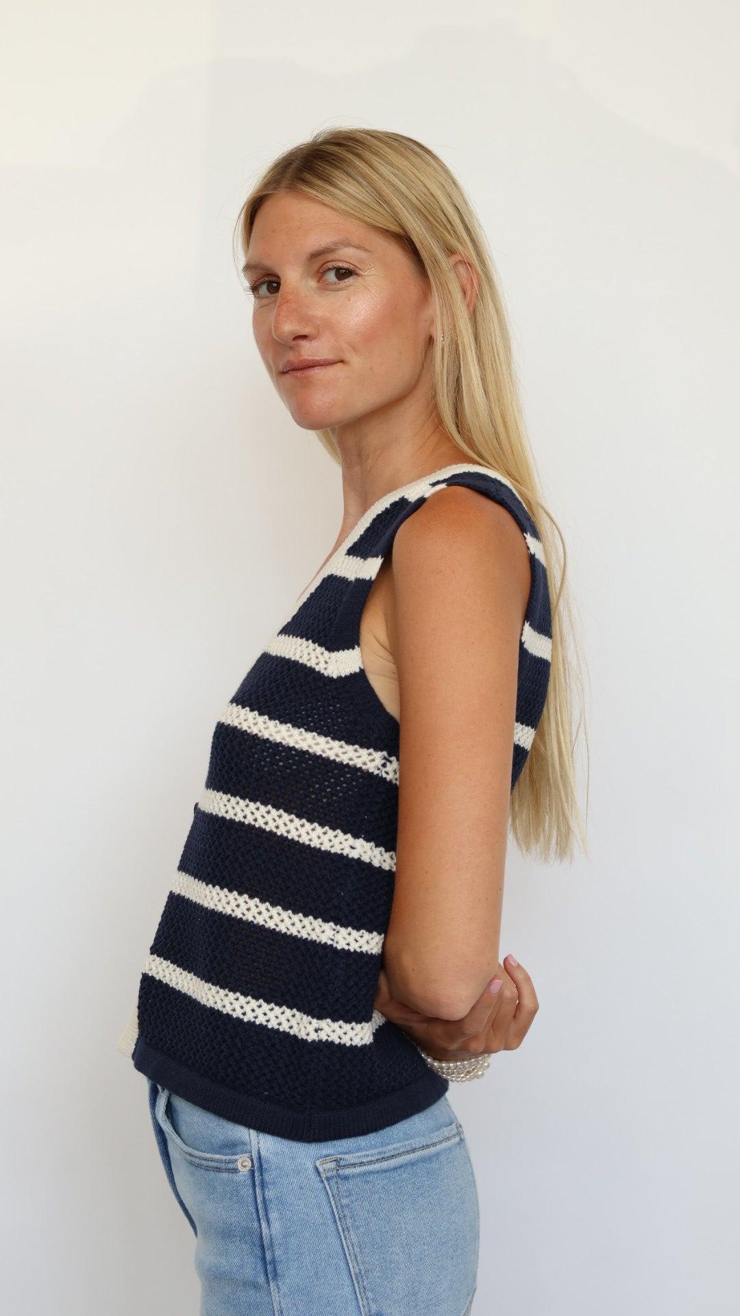 Serena Stripe Knit Top Product Image