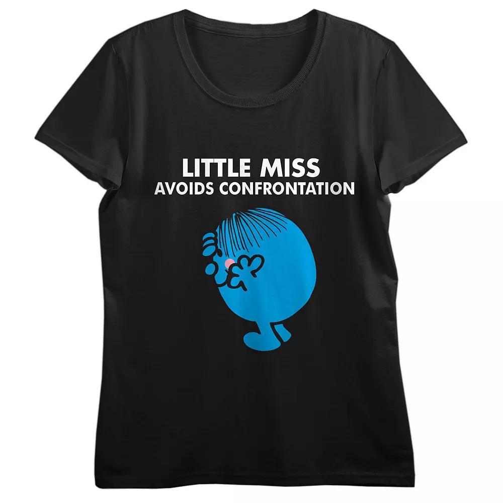 Juniors' Mr. Men And Little Miss Short Sleeve Tee, Girl's, Size: Large, Black Product Image