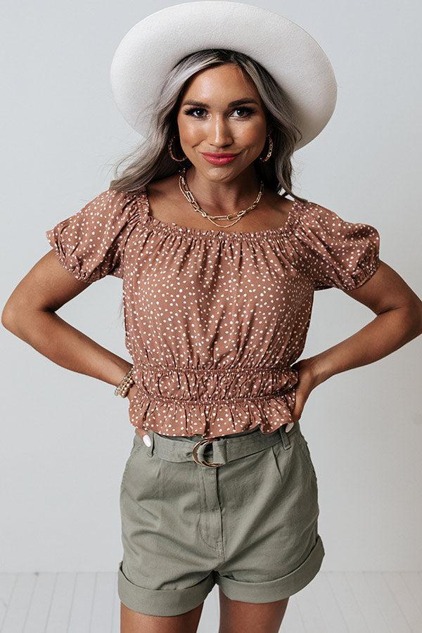 On The Haute Spot Crop Top In Rustic Rose Product Image