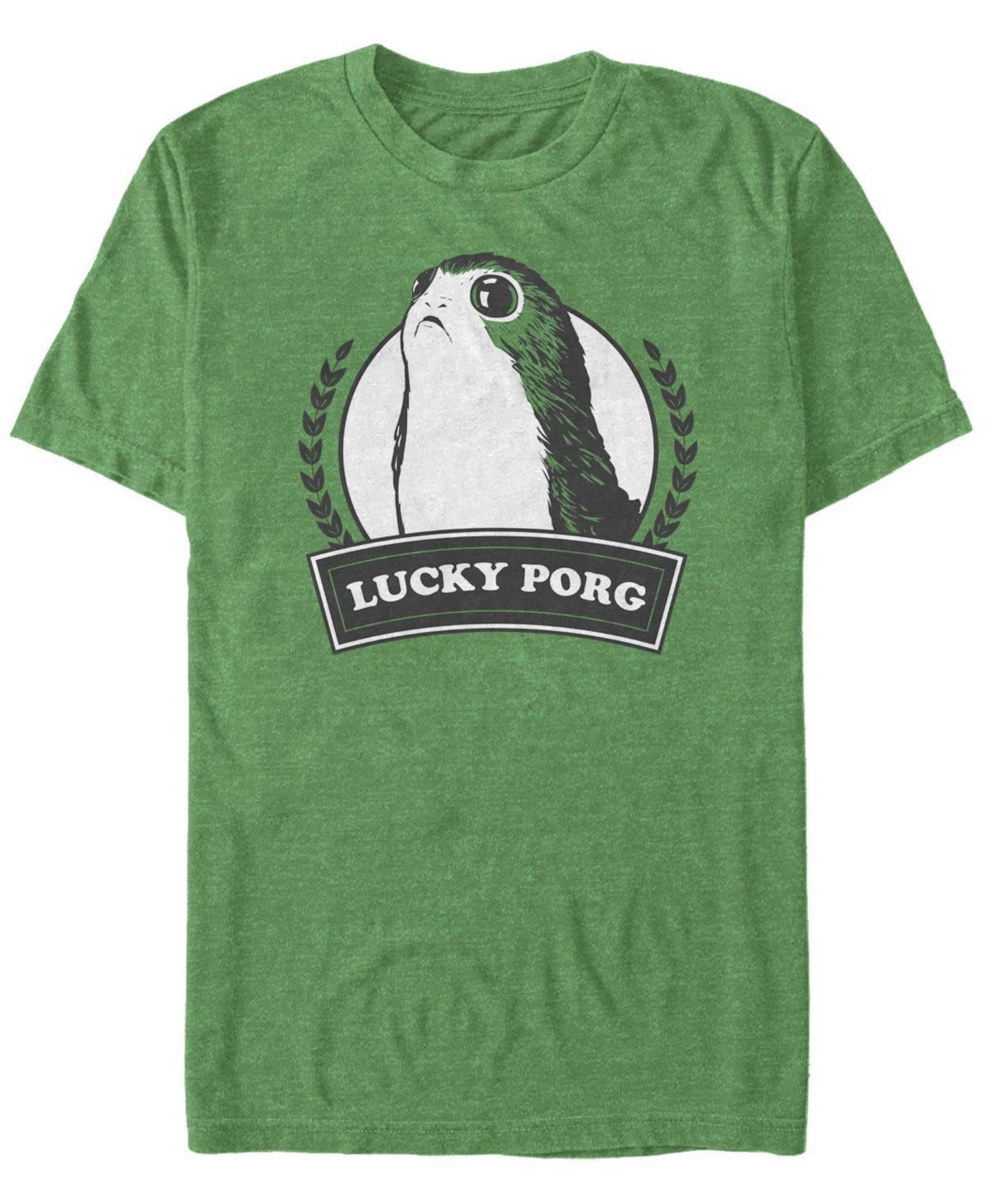 Men's Star Wars Lucky Porg St. Patricks Tee, Size: Large, Kelly Grey Product Image