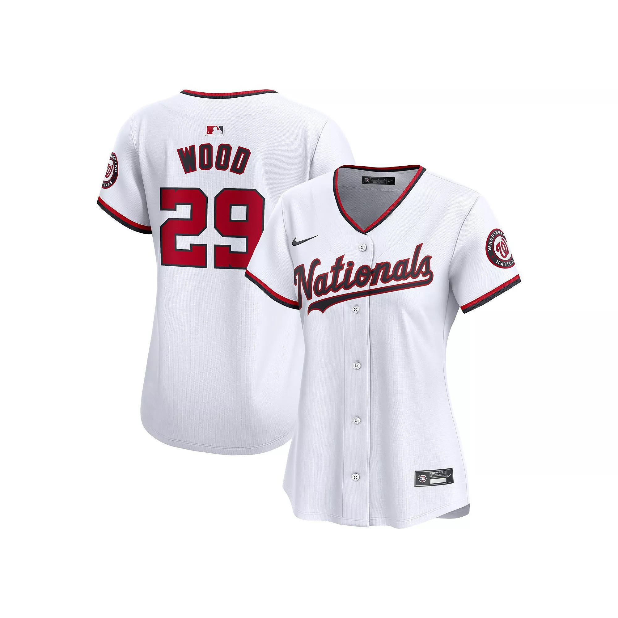 Women's Nike James Wood White Washington Nationals Home Limited Player Jersey, Size: XL Product Image