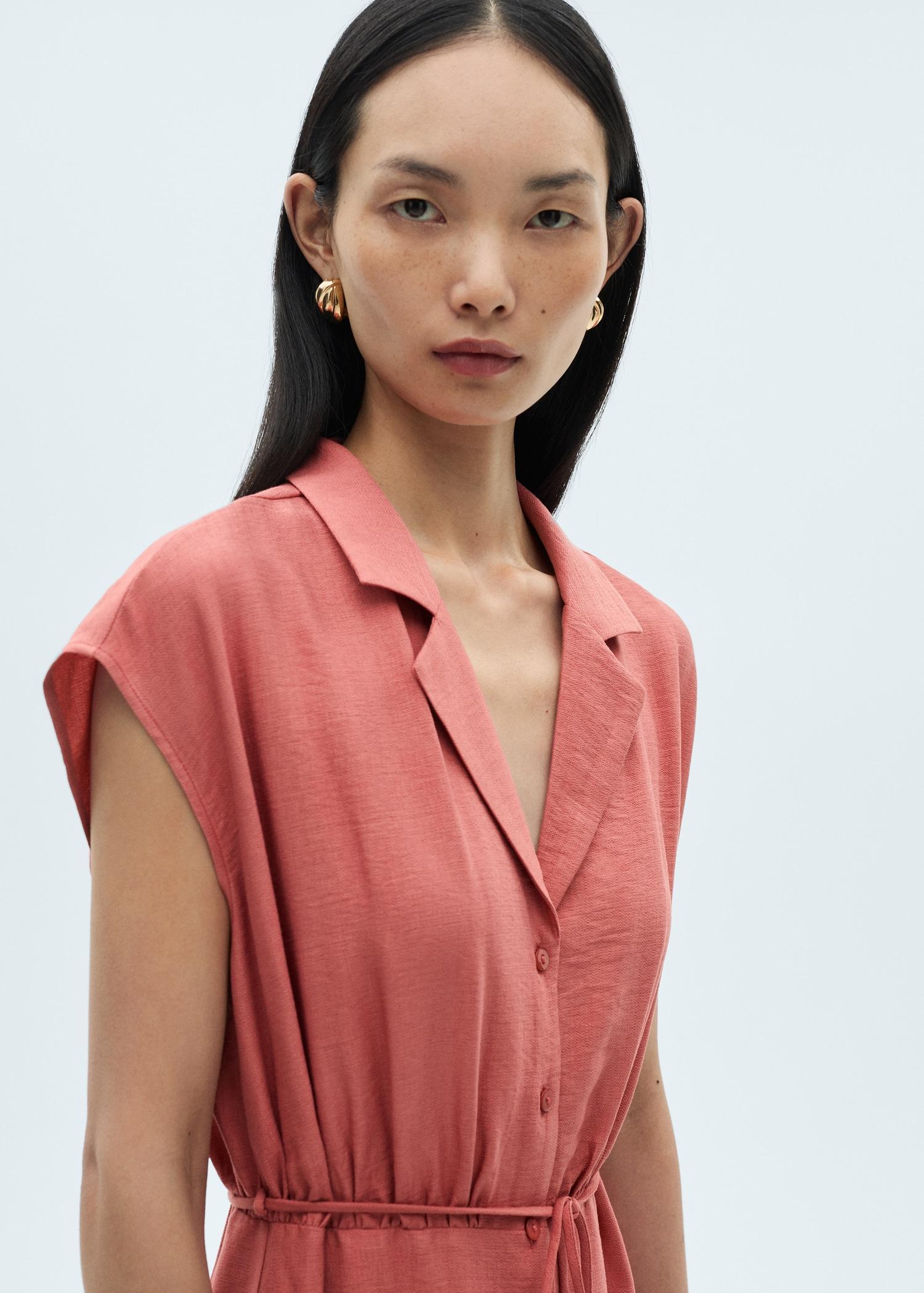 Bow shirt dress - Women | MANGO USA Product Image