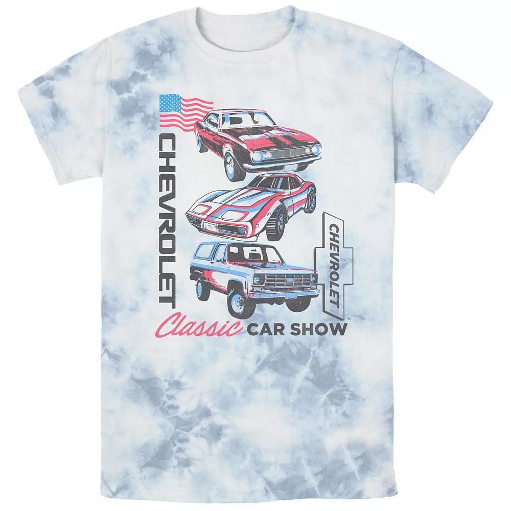 Men's Chevrolet Classic Car Show Bombard Wash Graphic Tee, Size: Large, White Blue Product Image