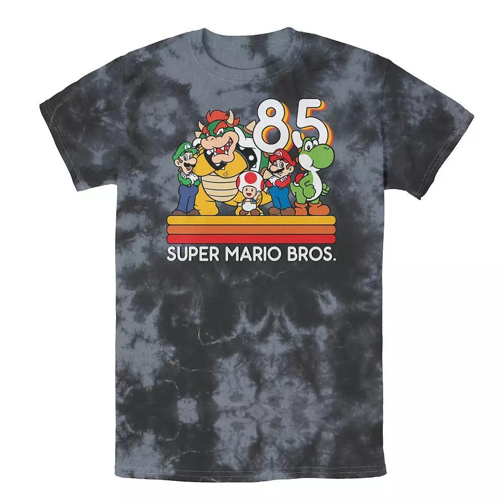 Men's Nintendo Super Mario Bros Tee, Size: Small, Black Grey Product Image