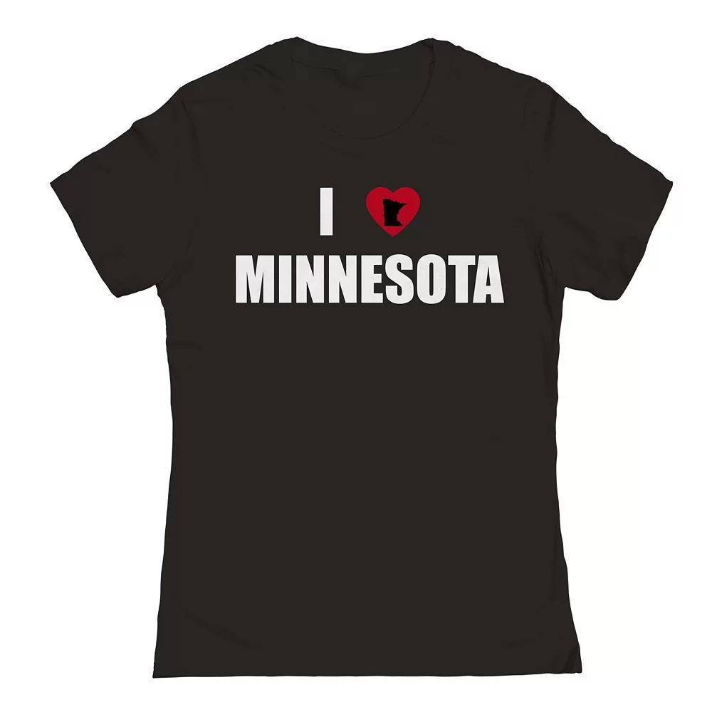 Junior's I Heart Minnesota Graphic Tee, Women's, Size: Medium, Black Product Image