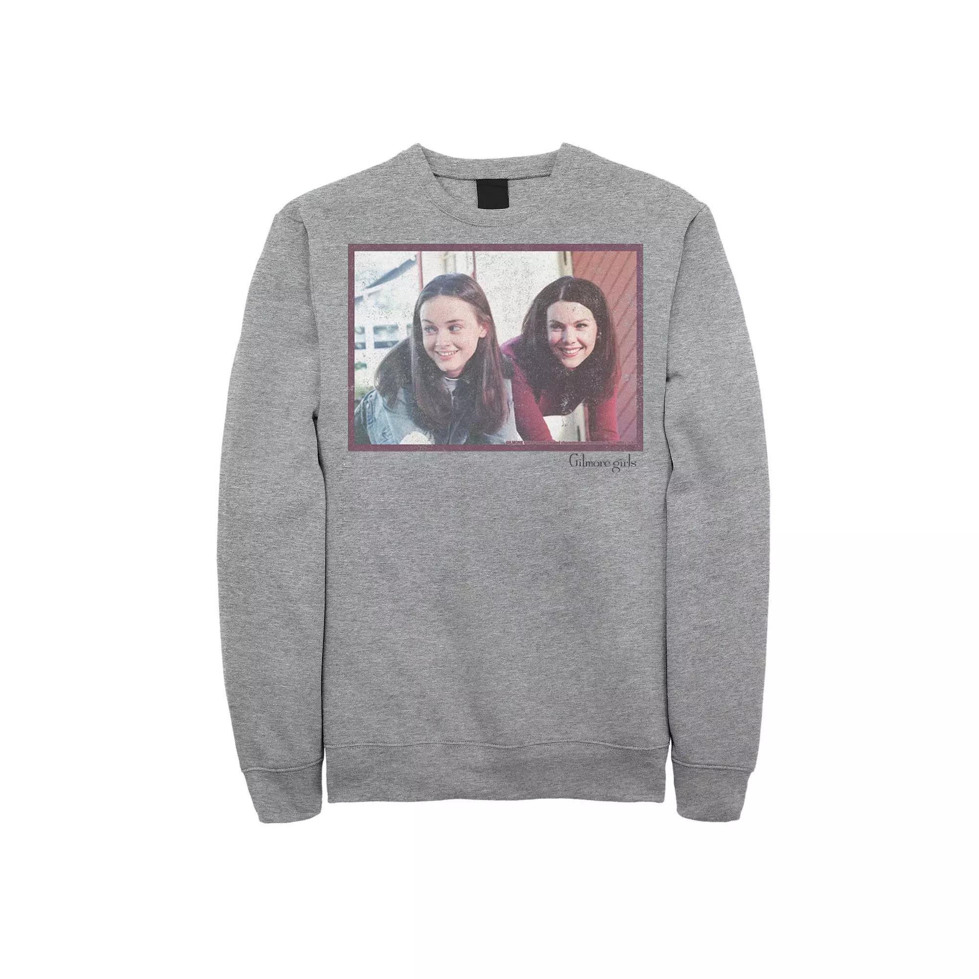 Men's Gilmore Girls Rory & Lorelai Portrait Sweatshirt, Size: XXL, Athletic Grey Product Image