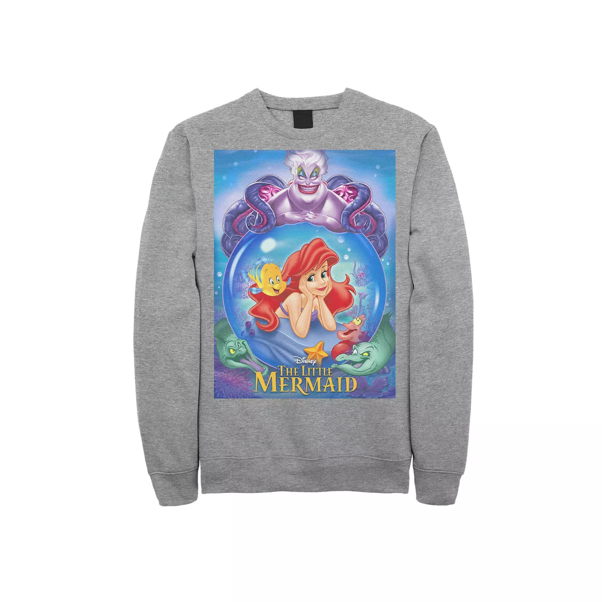 Disney's The Little Mermaid Ariel And Ursula Men's Poster Sweatshirt, Size: Large, Athletic Grey Product Image