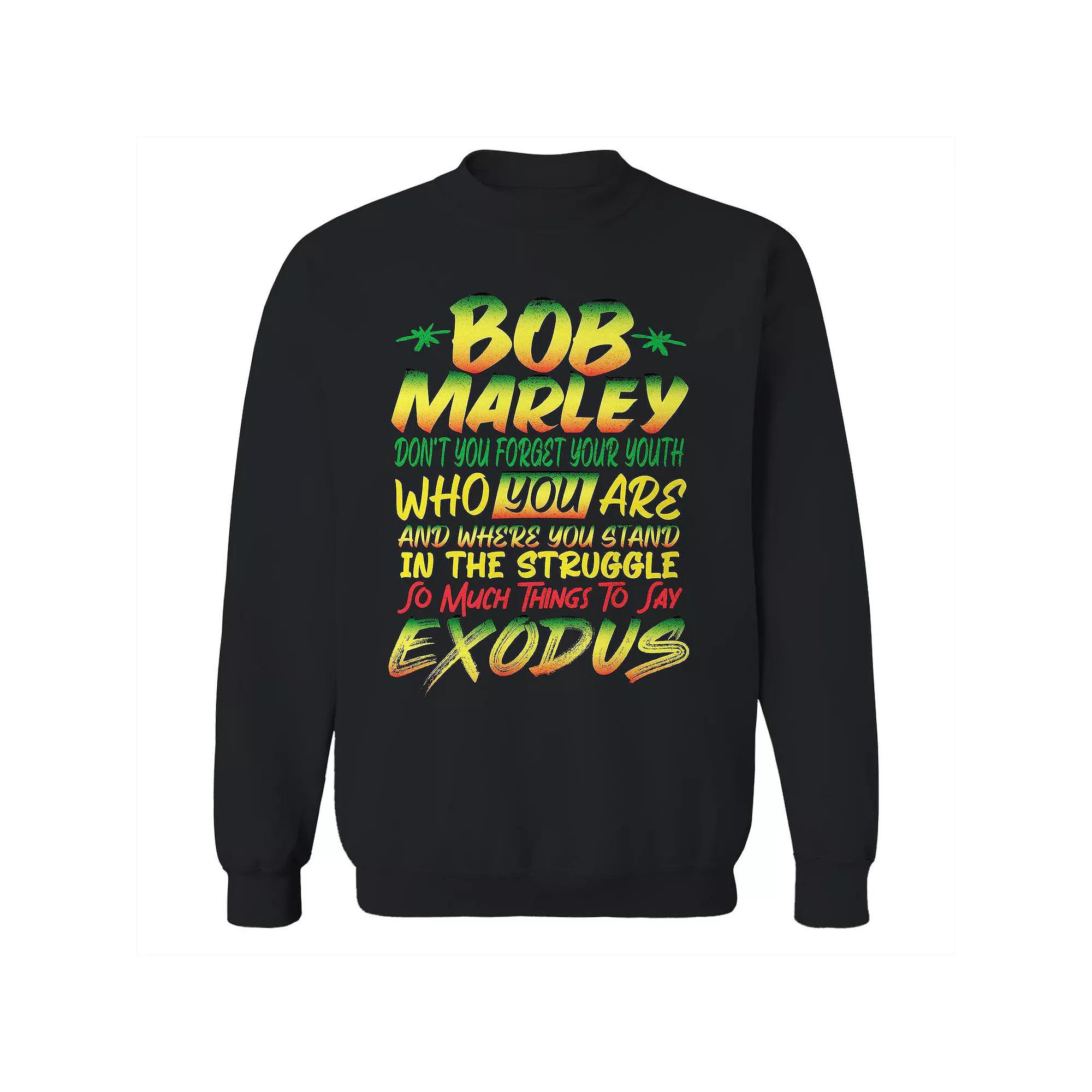 Junior's Bob Marley Don't You Forget Graphic Fleece Sweatshirt, Women's, Size: Medium, Black Product Image