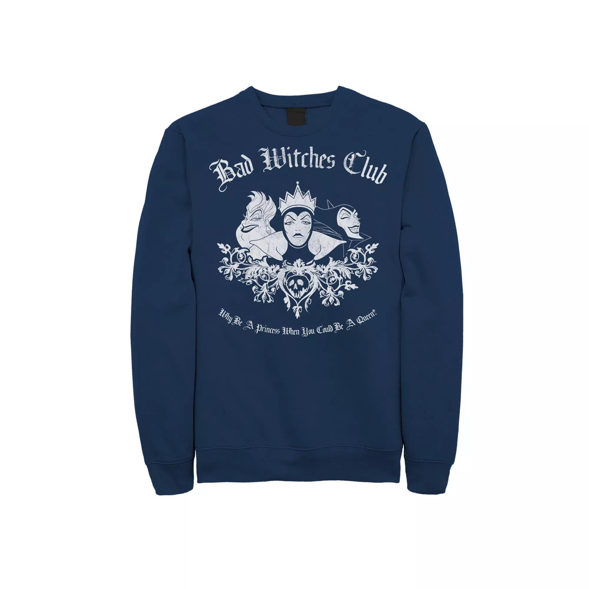 Disney's Villains Big & Tall Bad Witches Club Group Shot Fleece Graphic Pullover, Men's, Size: 4XL, Black Product Image