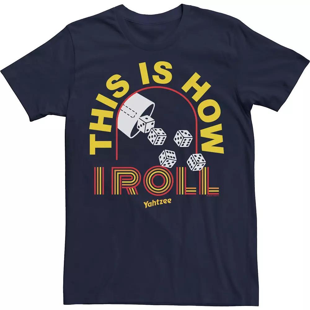 Men's Yahtzee Yellow This Is How I Roll Tee, Size: Medium, Blue Product Image