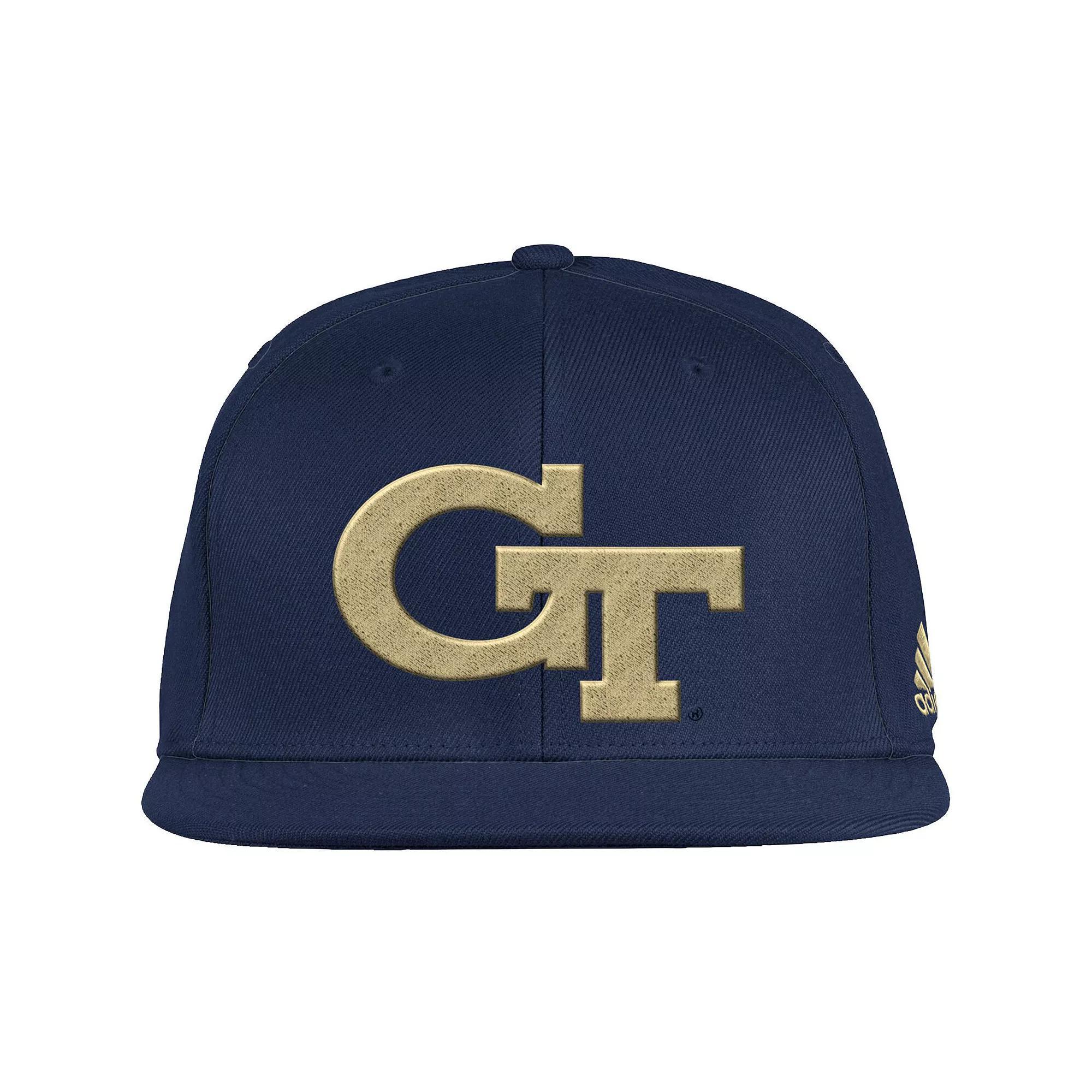 Men's adidas Navy Georgia Tech Yellow Jackets Team On-Field Baseball Fitted Hat, Size: 7 1/4, Blue Product Image
