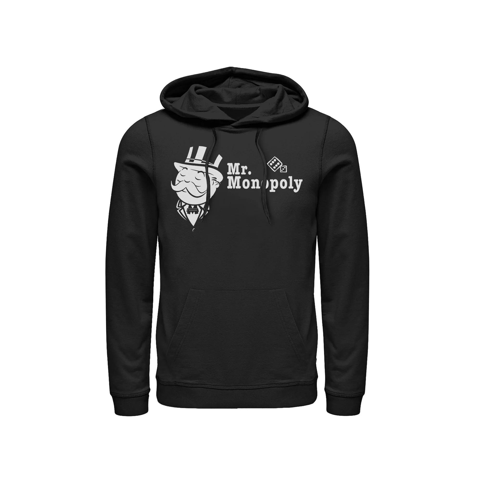 Men's Monopoly Mr. Monopoly Portrait Hoodie, Size: Small, Black Product Image