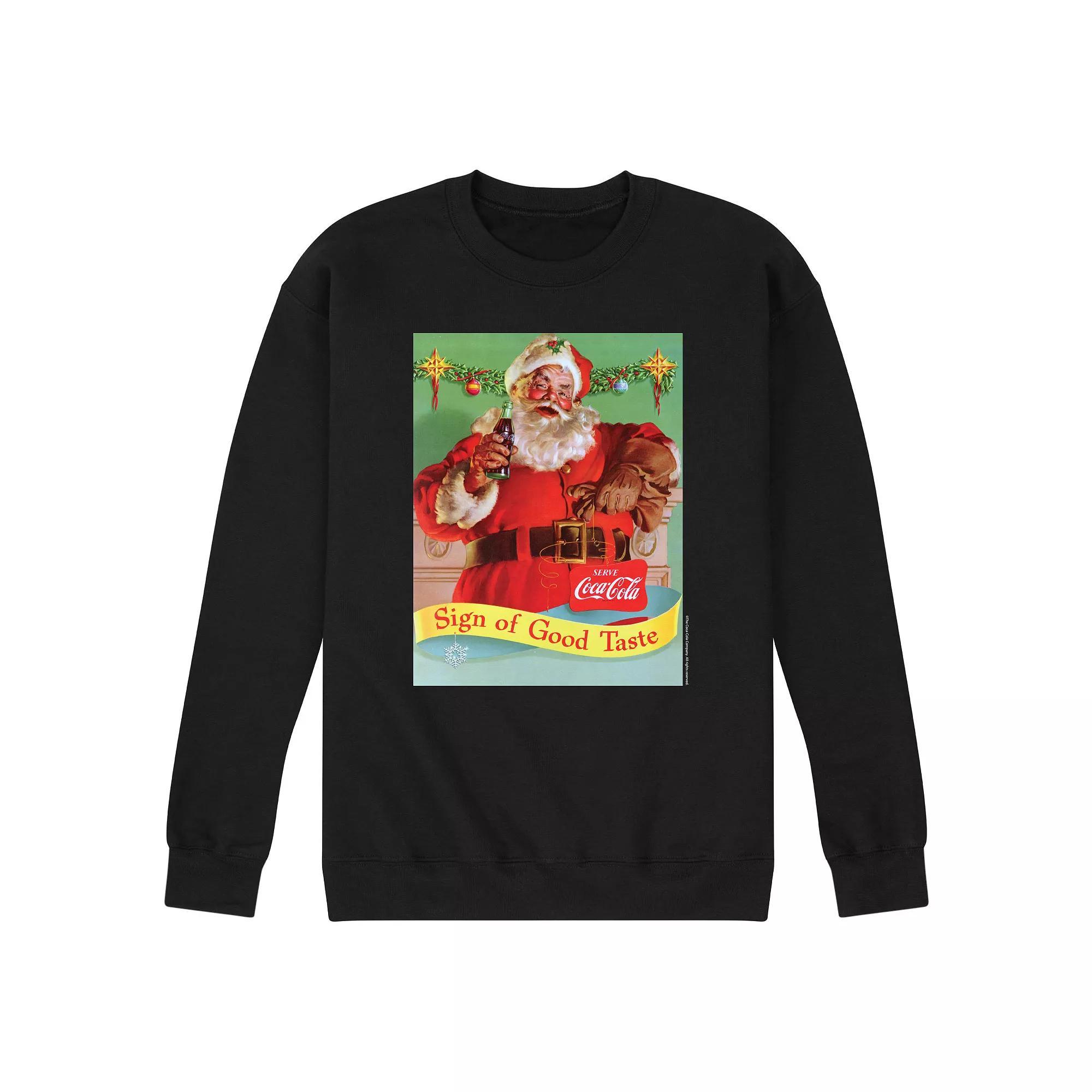 Men's CocaCola Sip Of Good Taste Sweatshirt, Size: XXL, Blue Product Image