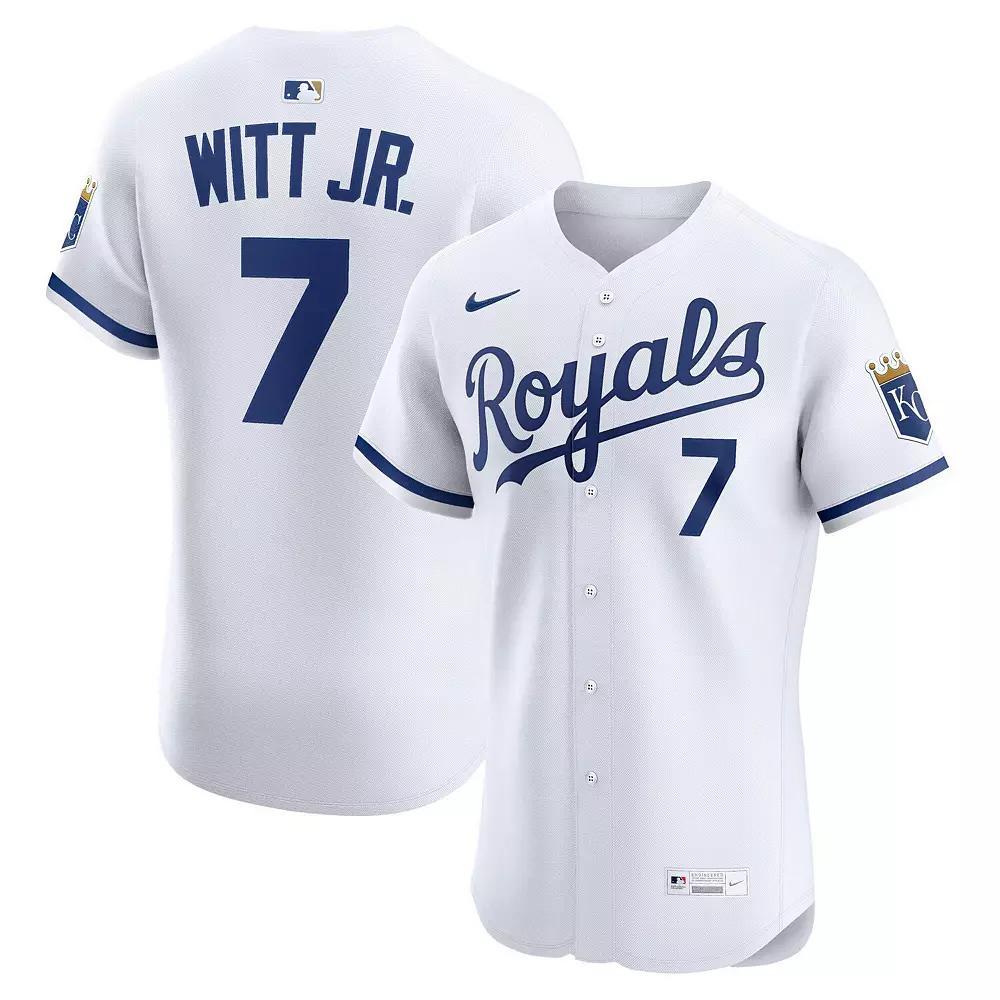 Men's Nike Bobby Witt Jr. White Kansas City Royals Home Elite Jersey, Size: 56 Product Image