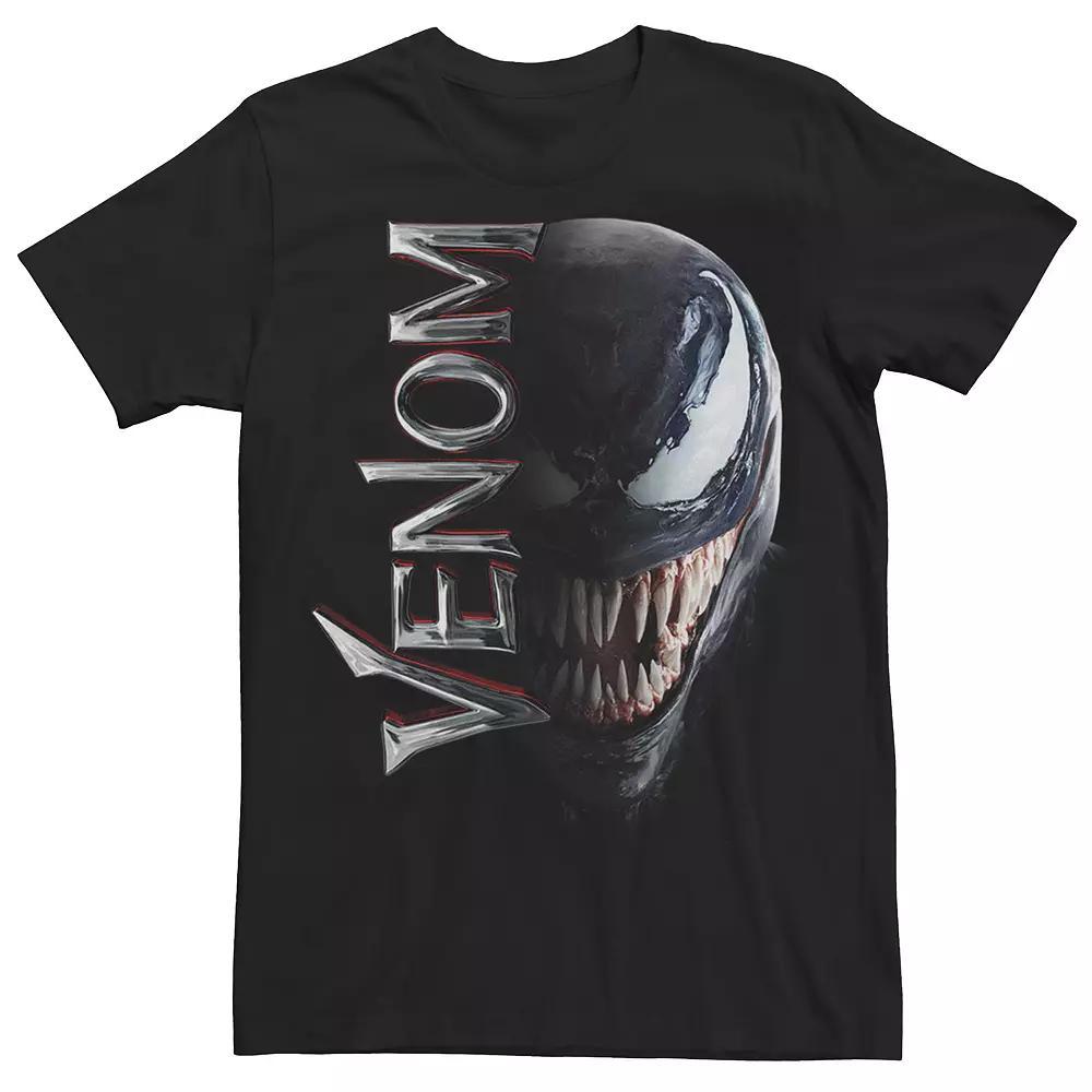 Men's Marvel Venom Split Graphic Tee, Size: Large, Black Product Image