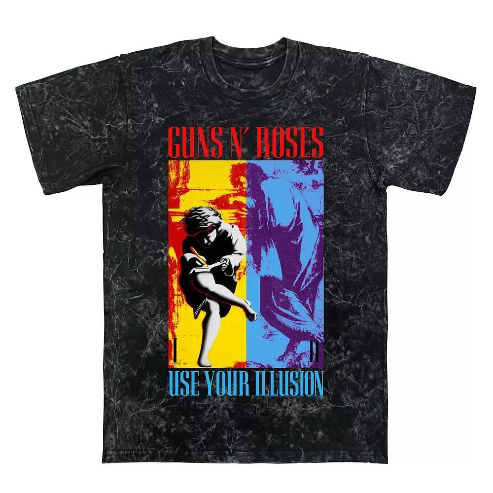 Men's Guns N' Roses Use Your Illusion '93 Mineral Wash Graphic Tee, Size: Large, Black Mineral Wash Product Image