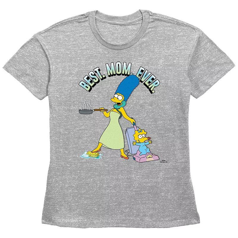 Women's The Simpsons Best Mom Ever Basic Fit Graphic Tee, Size: Medium, Desert Pink Product Image